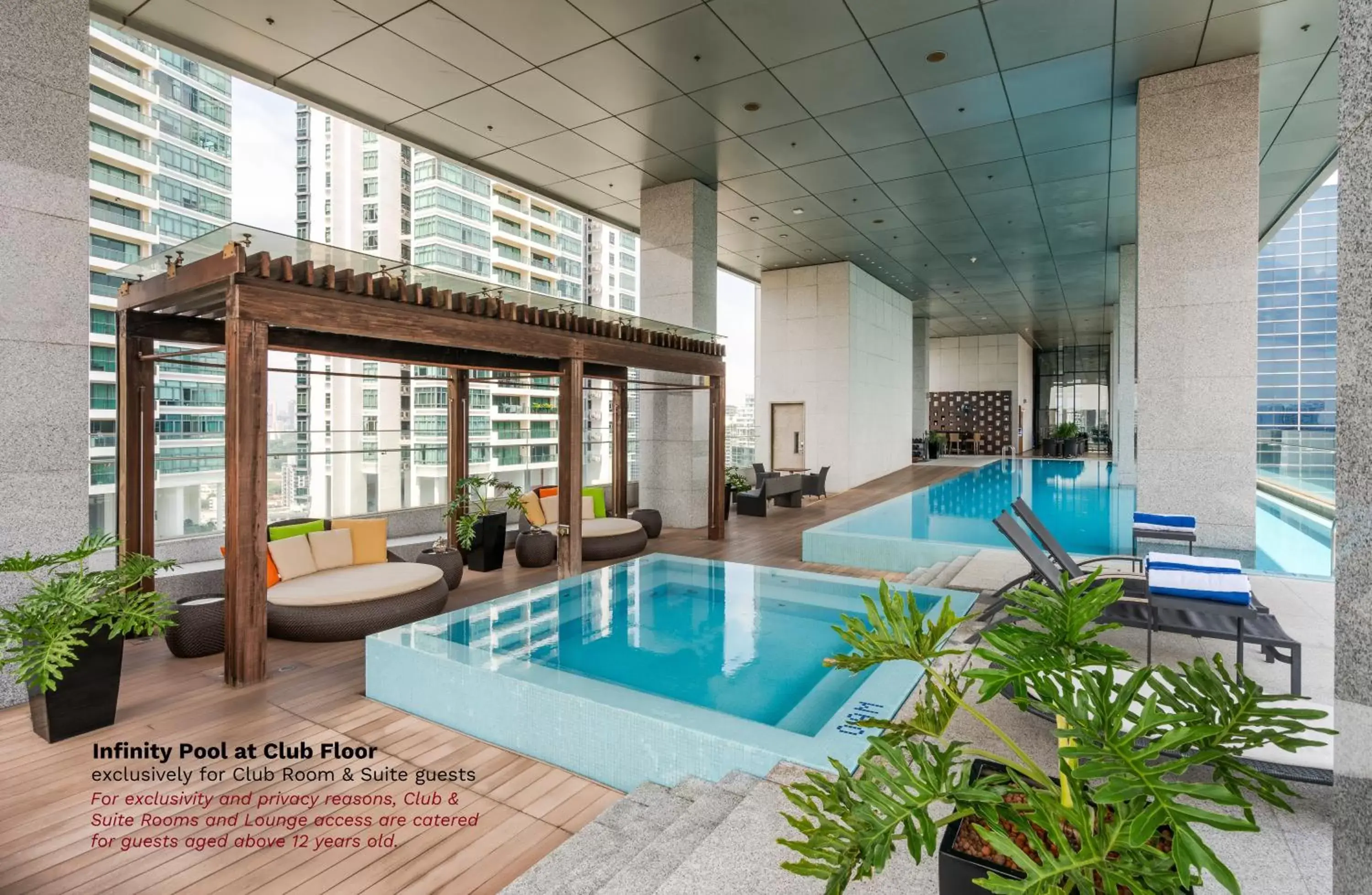 Pool view in Oasia Hotel Novena, Singapore by Far East Hospitality Pool view in Oasia Hotel Novena, Singapore by Far East Hospitality
