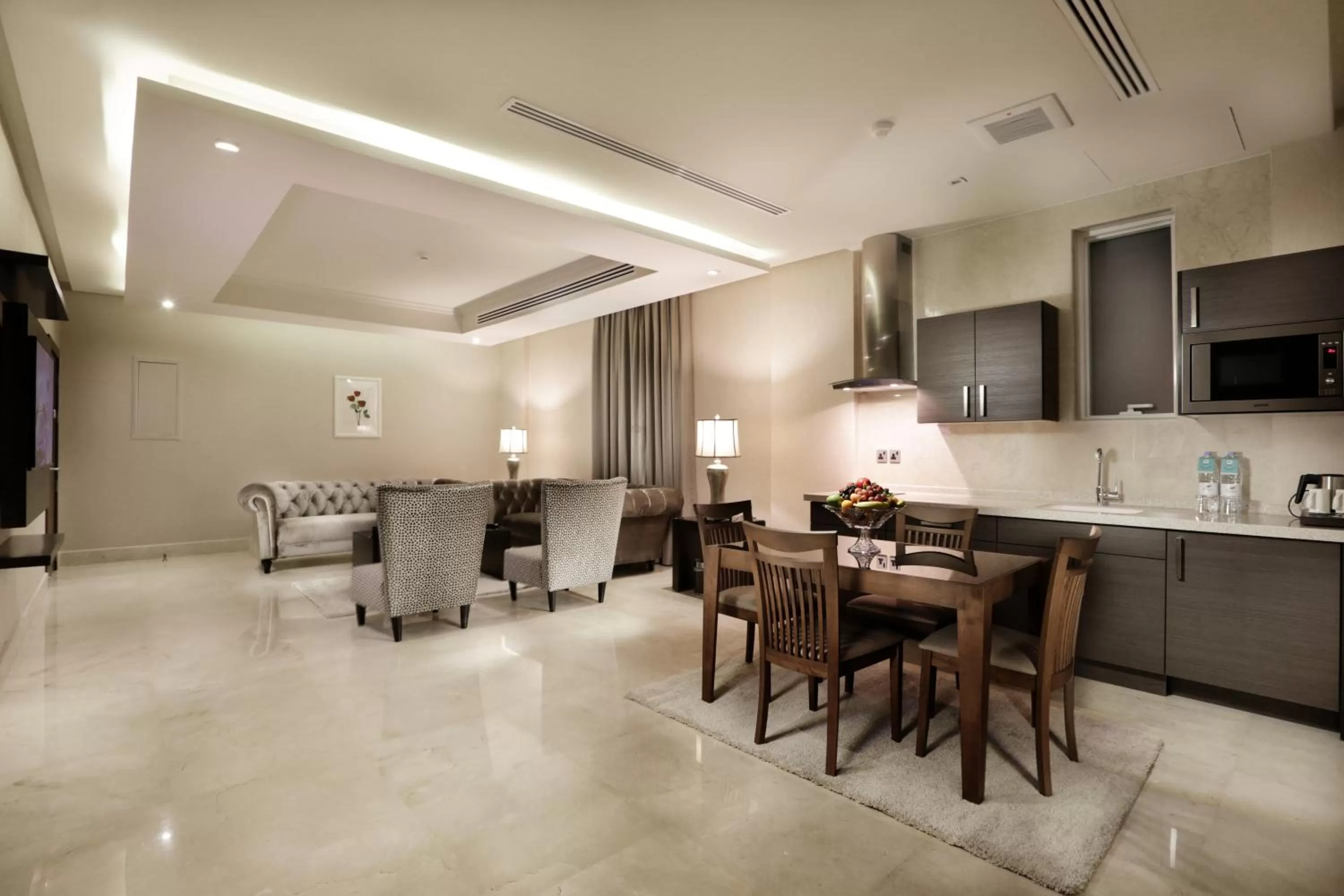 Living room in Aswar Cortoba Serviced Apartments Riyadh