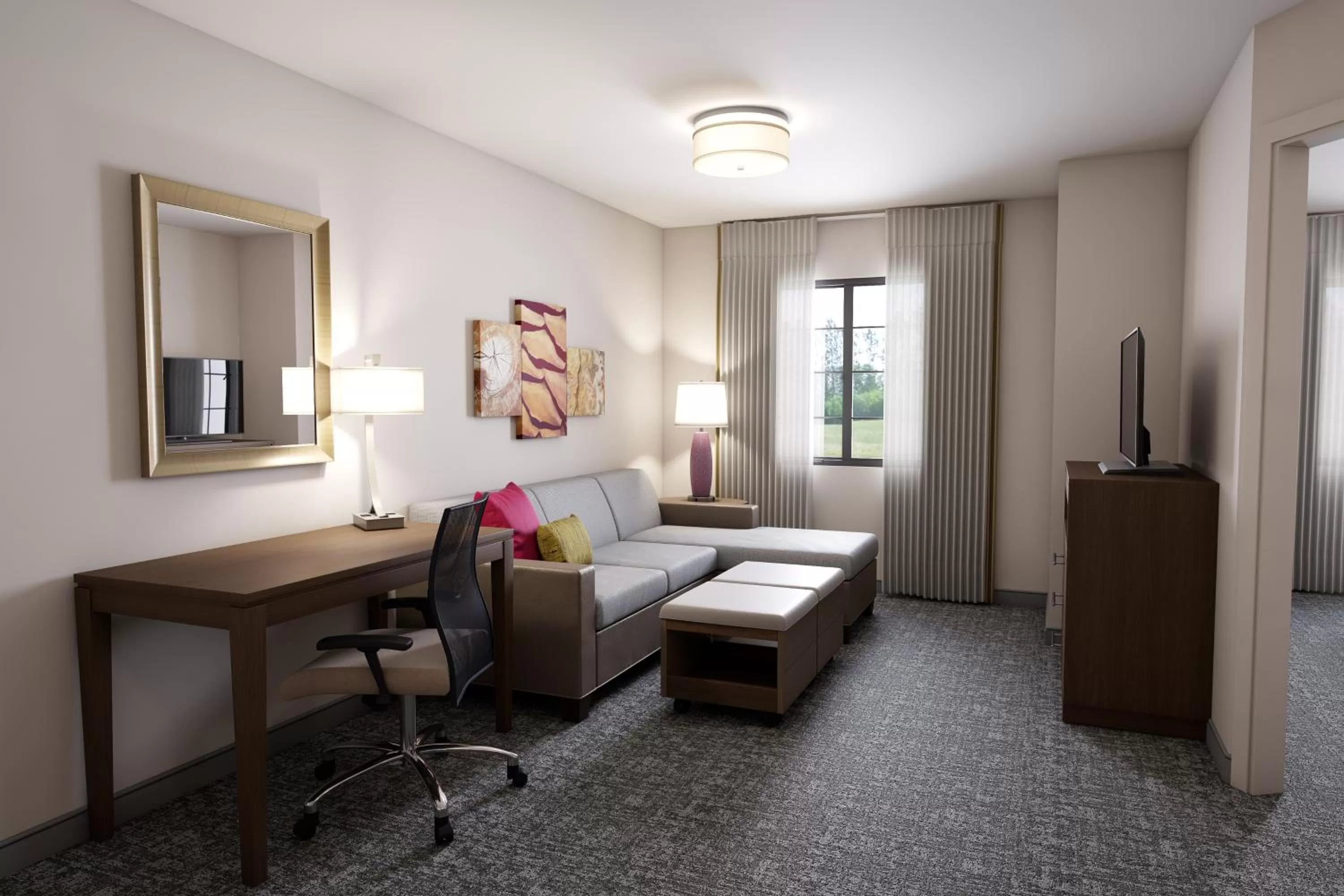 Living room, Bed in Staybridge Suites Quantico-Stafford by IHG