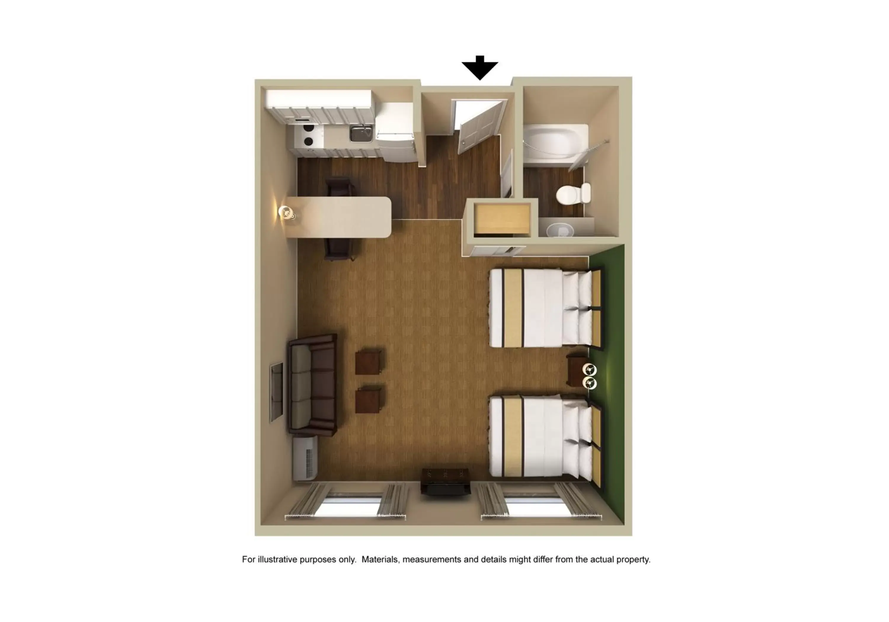 Floor Plan in Extended Stay America Suites - Fort Worth - Fossil Creek