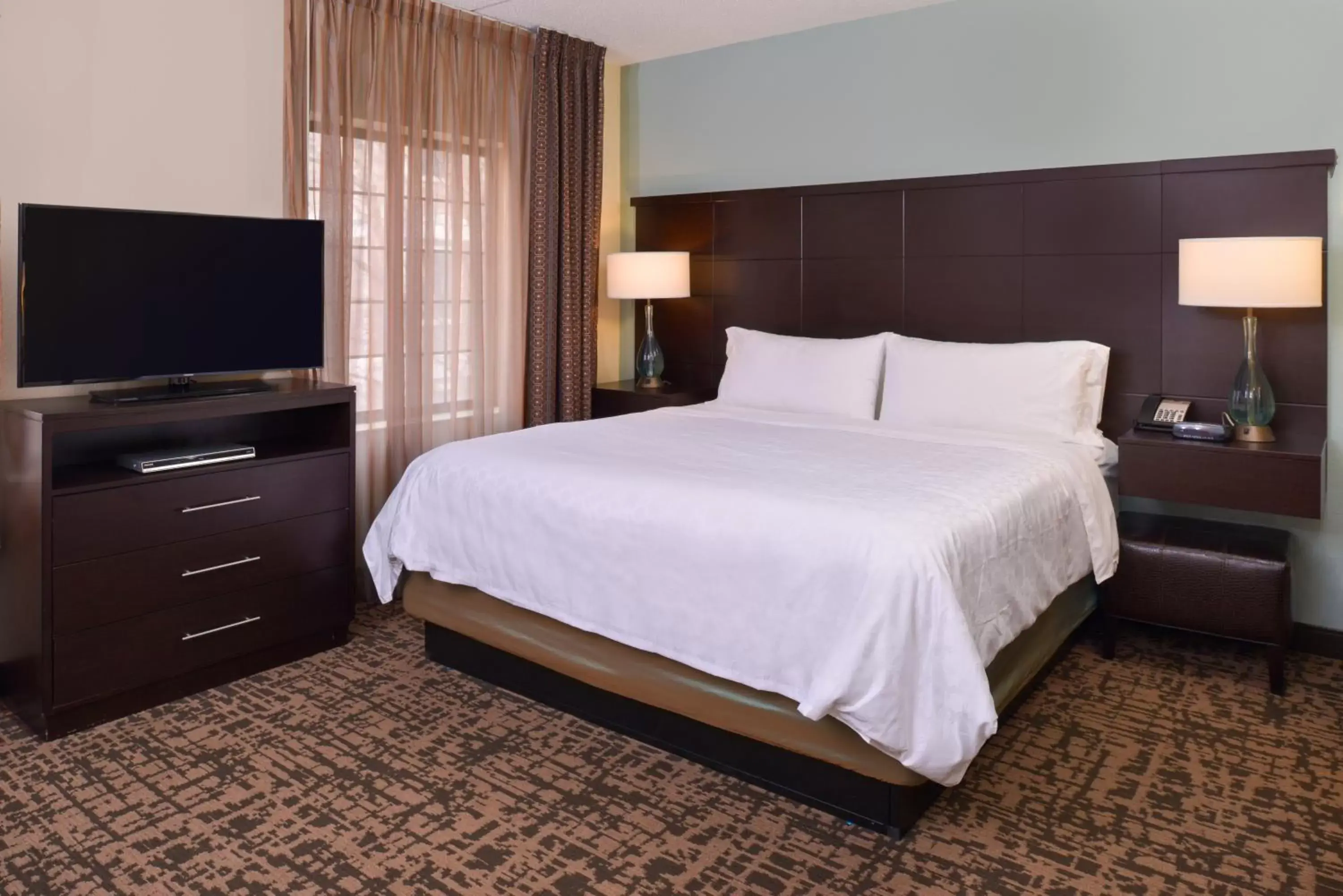 Bed in Staybridge Suites Indianapolis-Fishers, an IHG Hotel