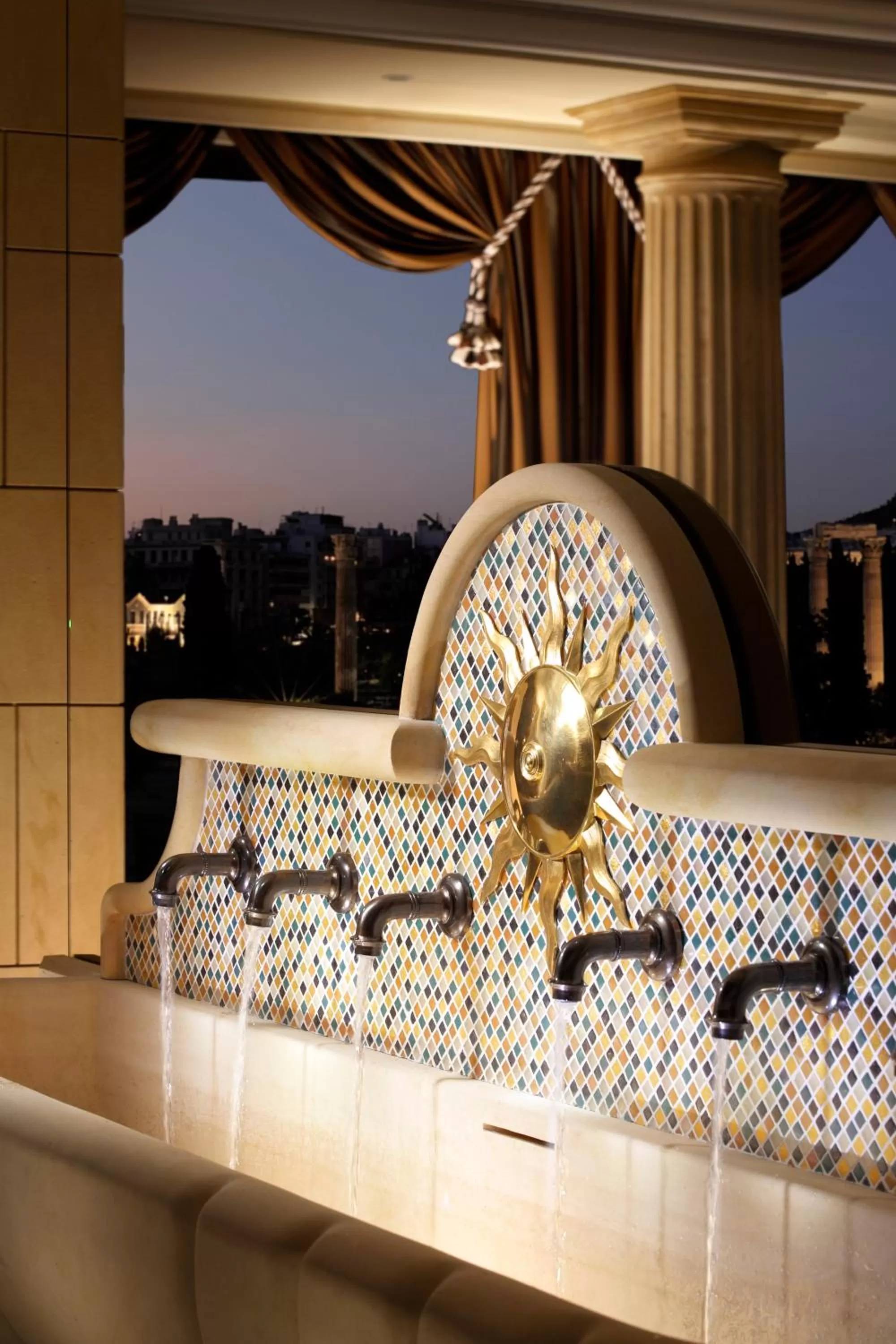 Decorative detail in Royal Olympic Hotel