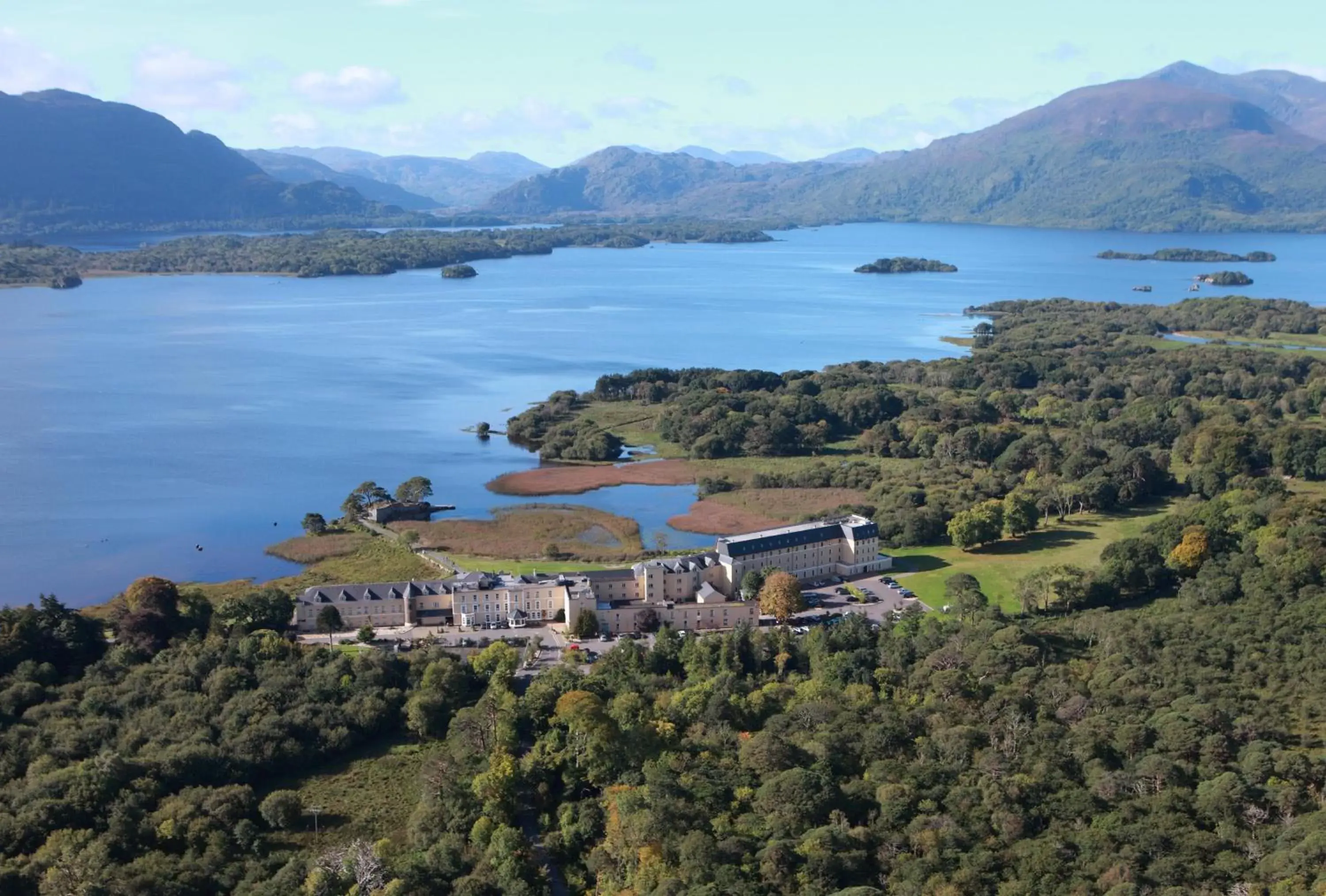 Facade/entrance, Bird's-eye View in The Lake Hotel