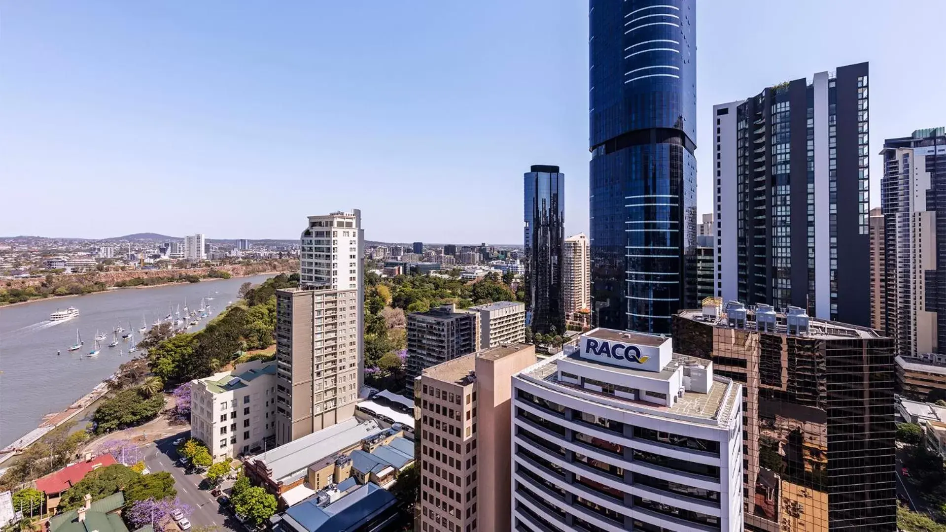 City view in Oaks Brisbane on Felix Suites