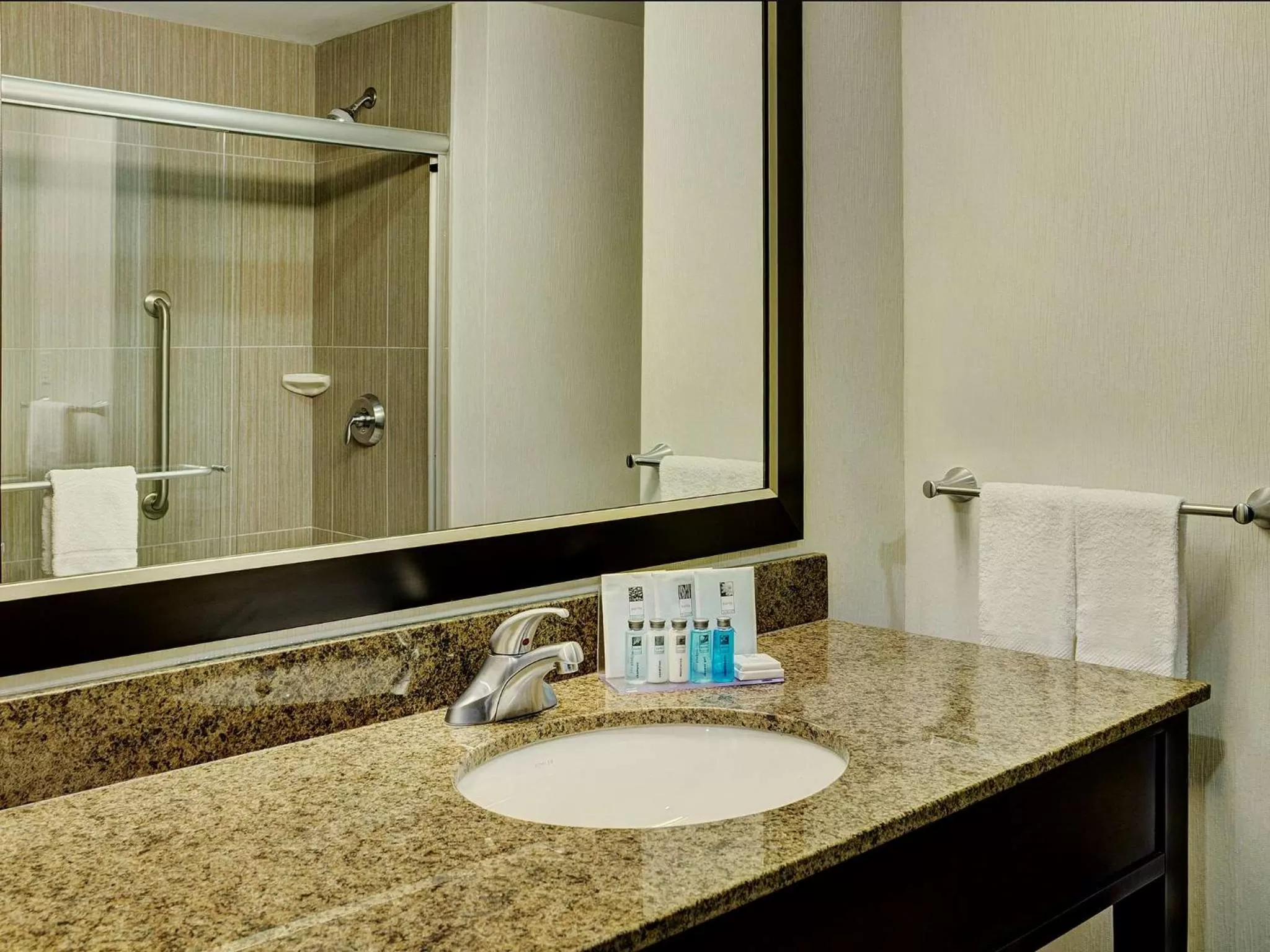 Bathroom in Hampton Inn by Hilton Winnipeg