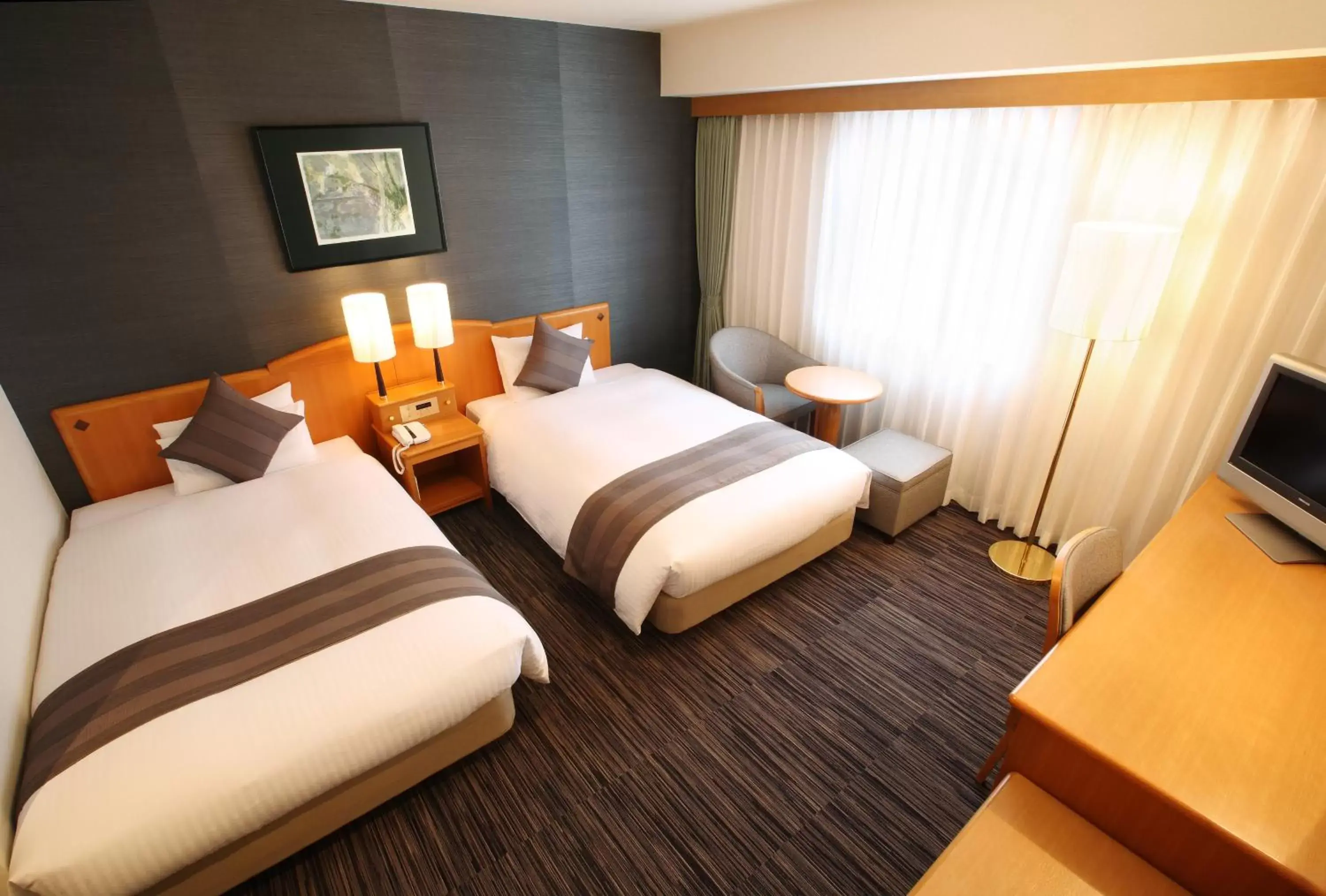 Photo of the whole room, Bed in Okayama Koraku Hotel