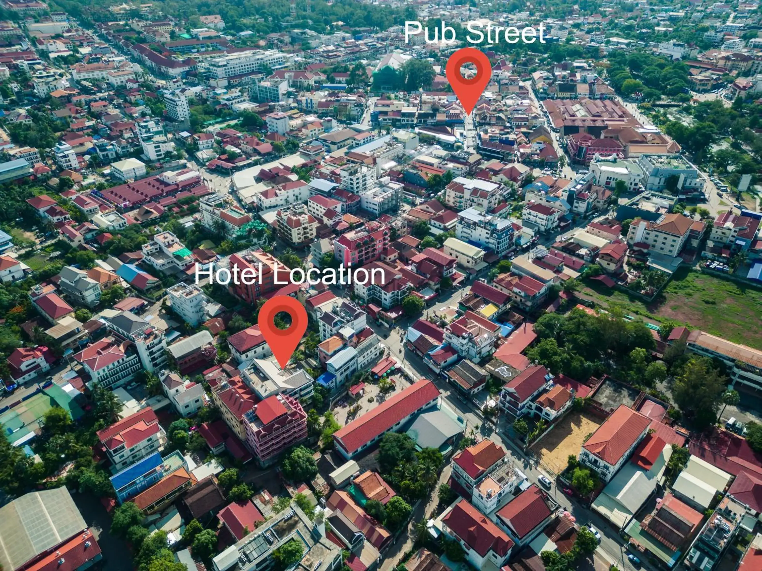 Property building, Bird's-eye View in Siem Reap Comforts Hostel