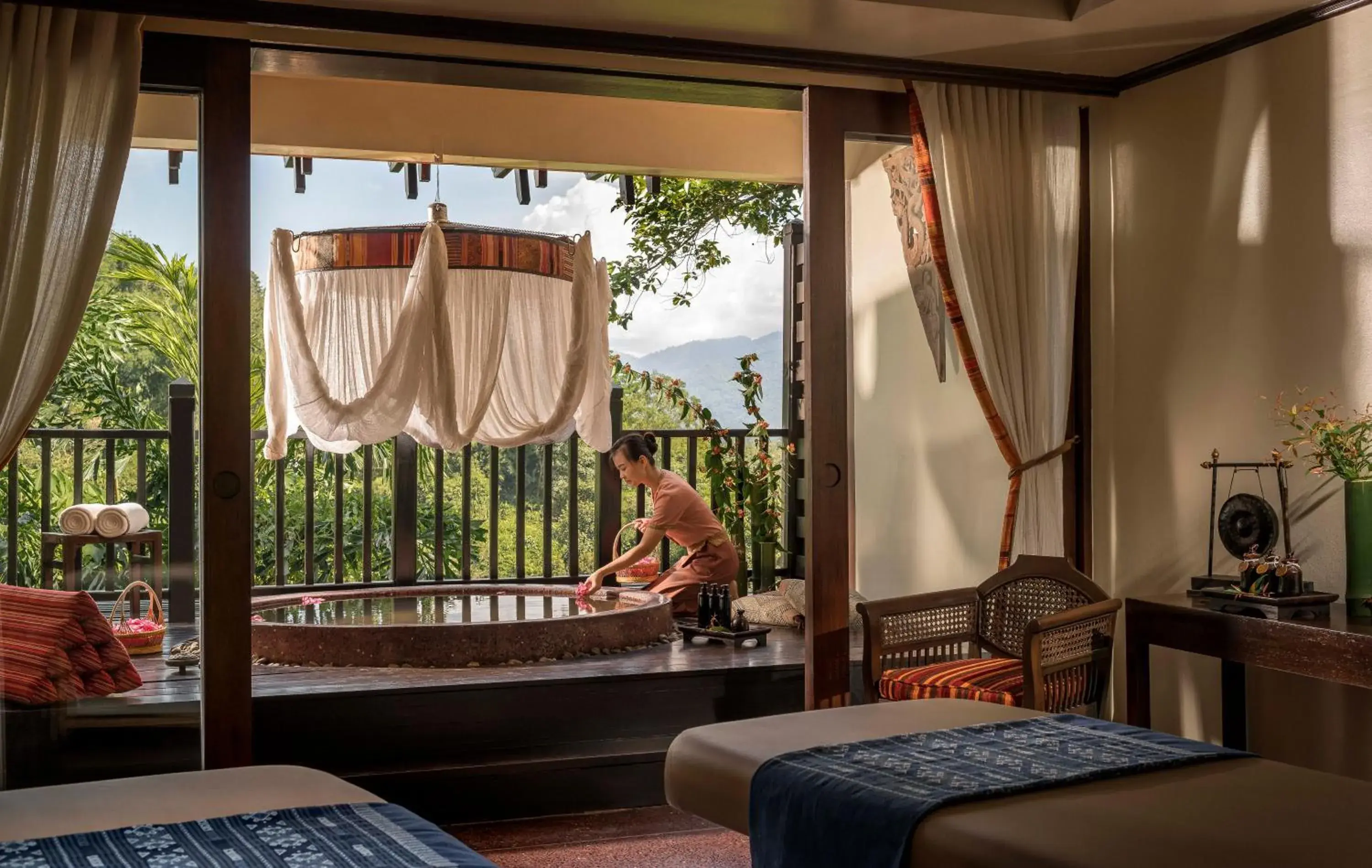 Open Air Bath in Anantara Golden Triangle Elephant Camp & Resort