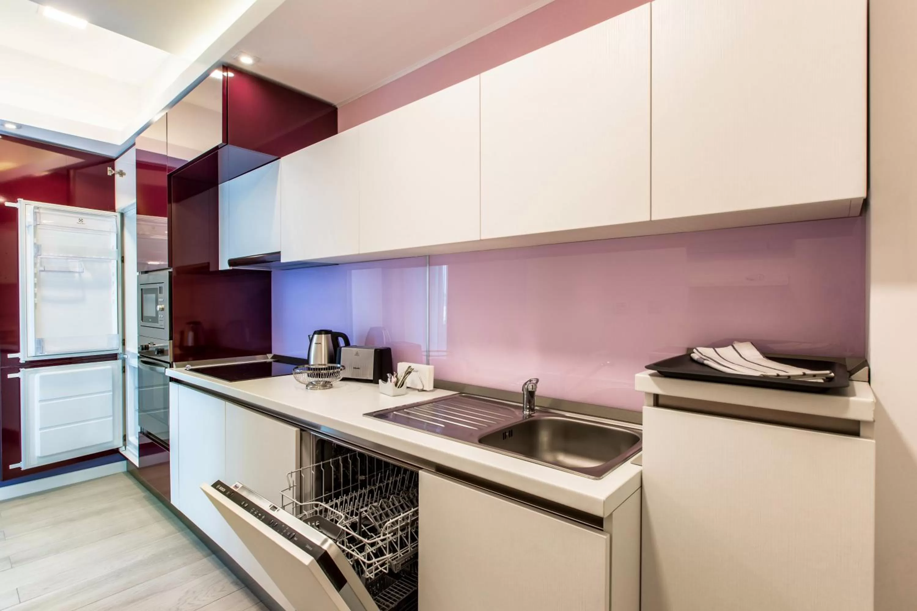 Kitchen or kitchenette in Mava Apartamente