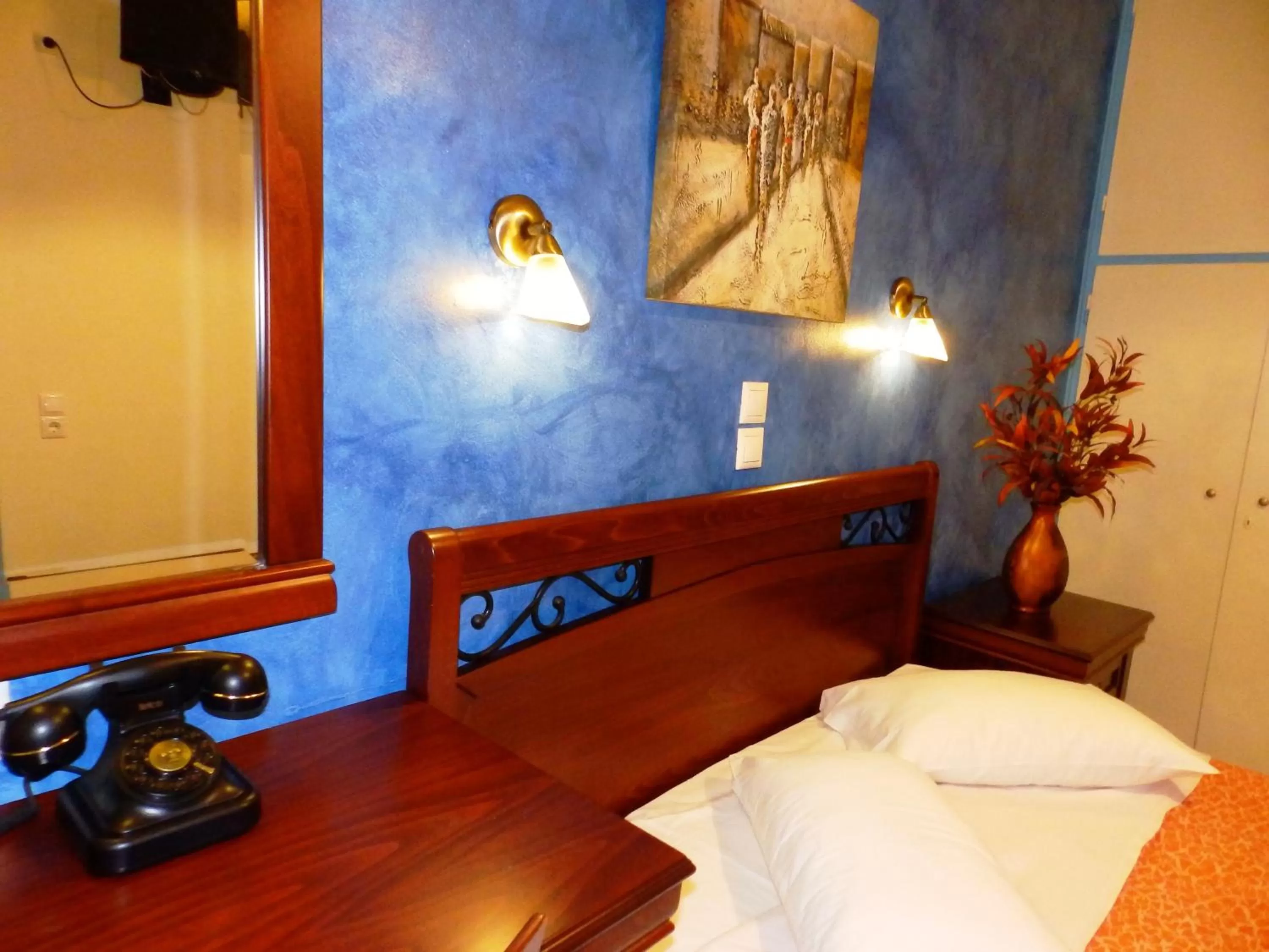 Bed in Pergamos Hotel