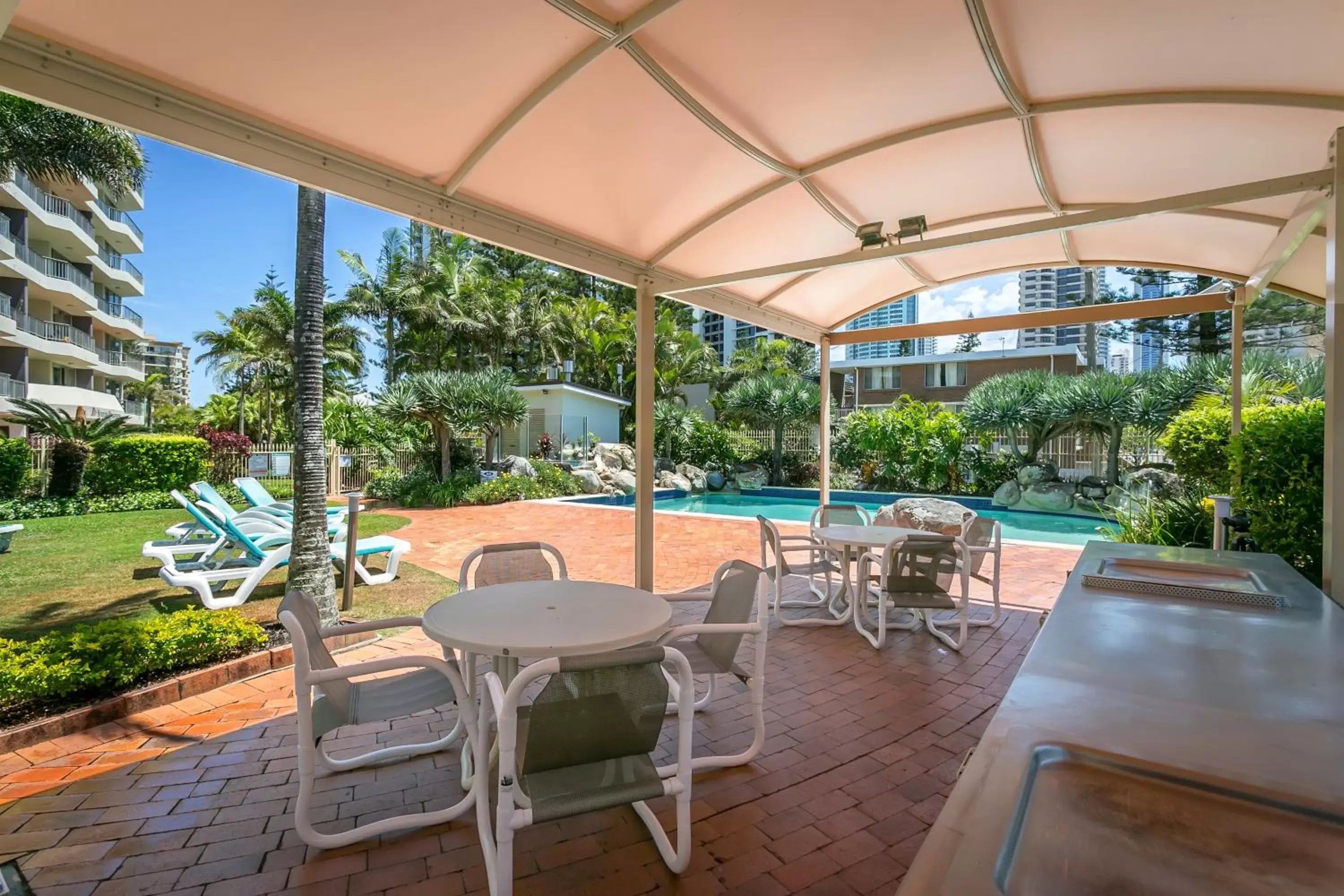 BBQ facilities in Surfers Beachside Holiday Apartments