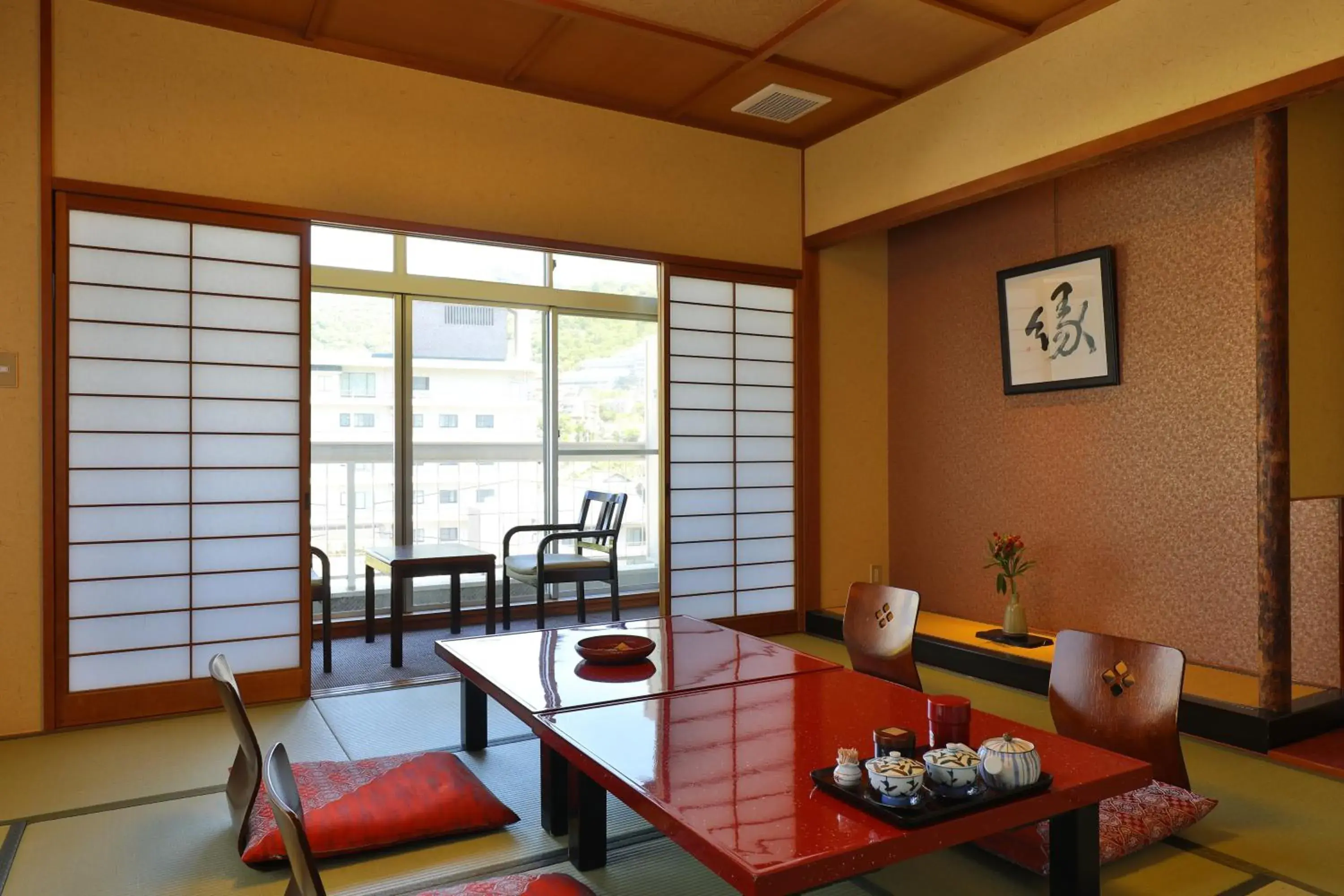 Seating area in Ryokan Arima Gyoen