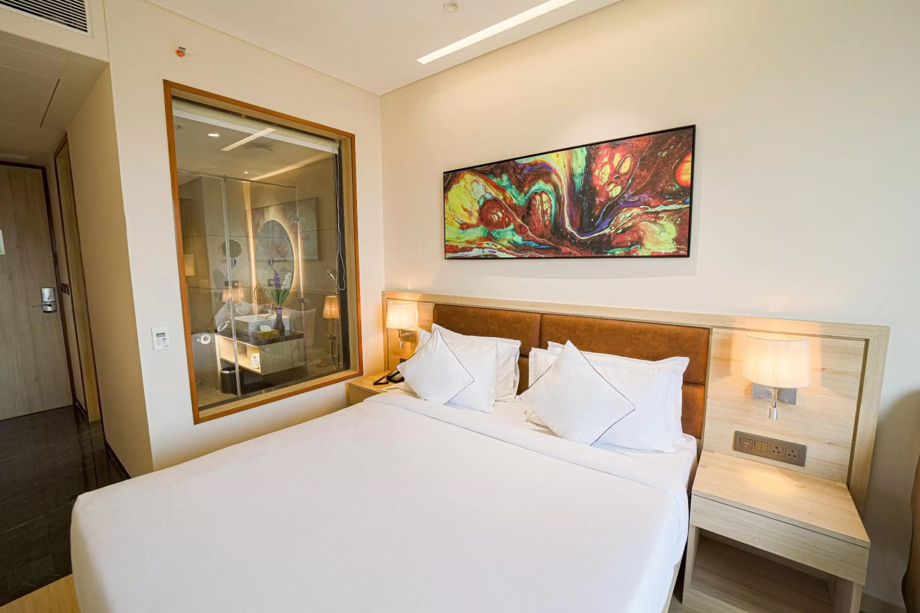 Bedroom, Bed in The Monarch at Chakan MIDC, Pune