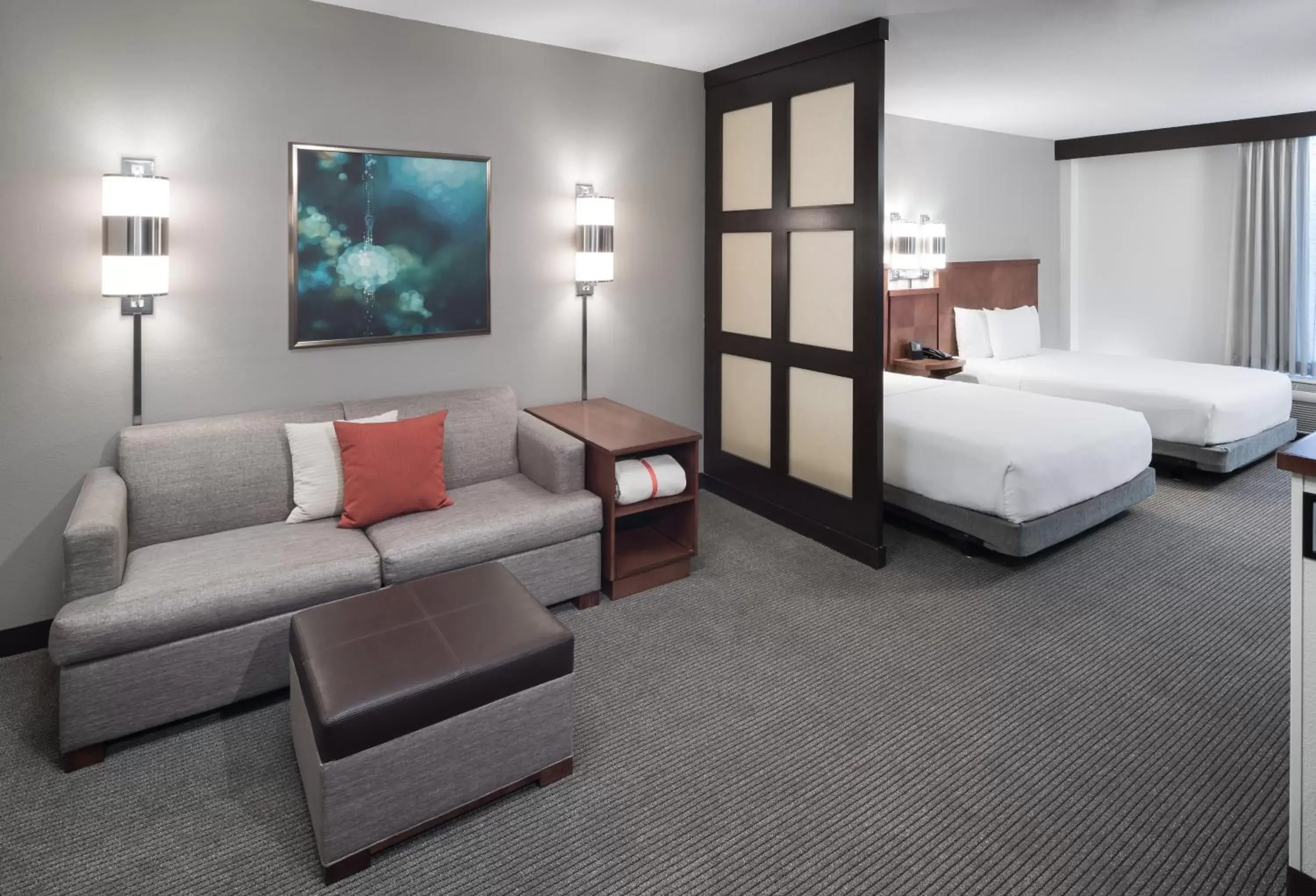 Queen Room with Two Queen Beds, Sofa Bed and Roll-In Shower in Hyatt Place Jacksonville Airport