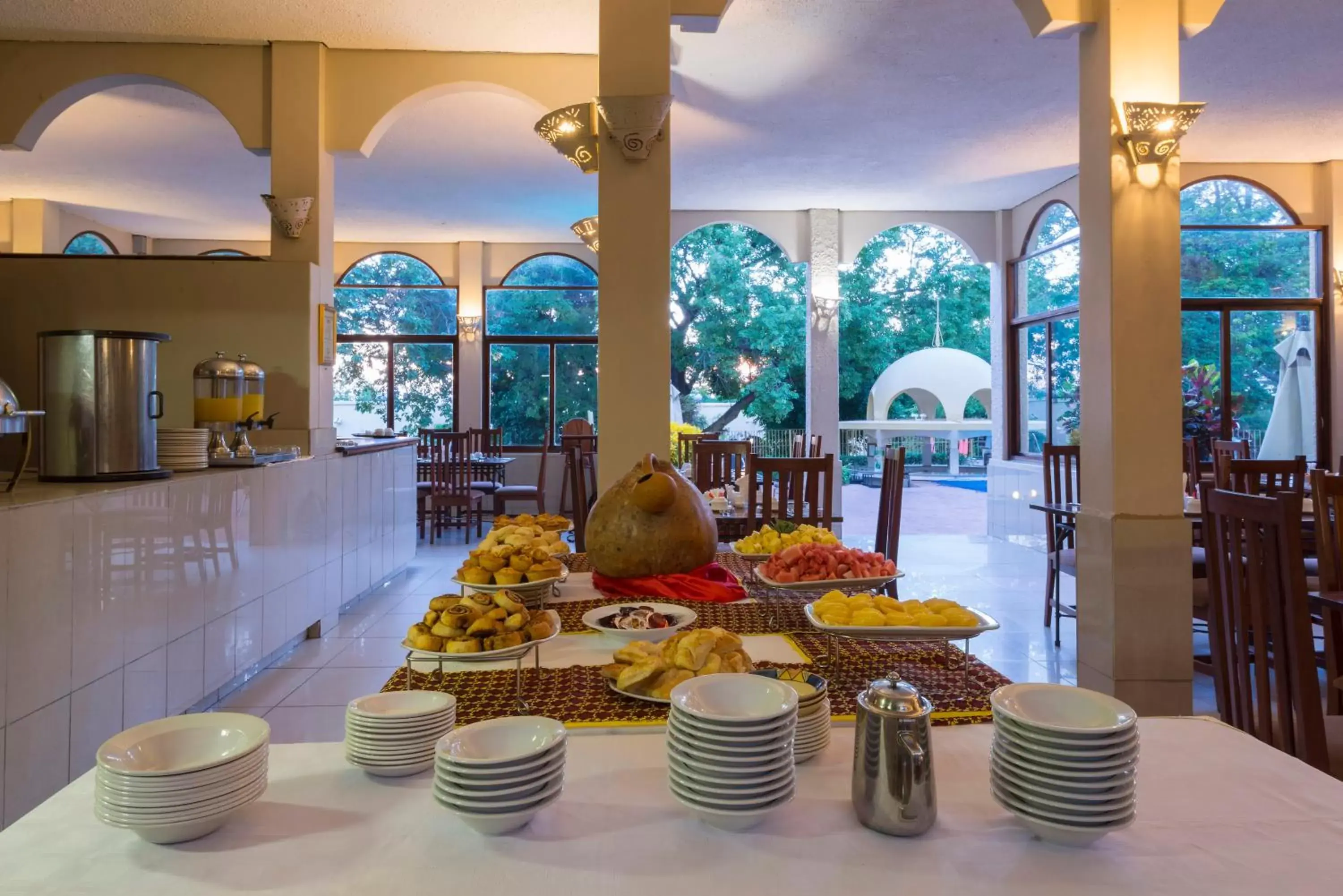 Breakfast, View in Victoria Falls Rainbow Hotel