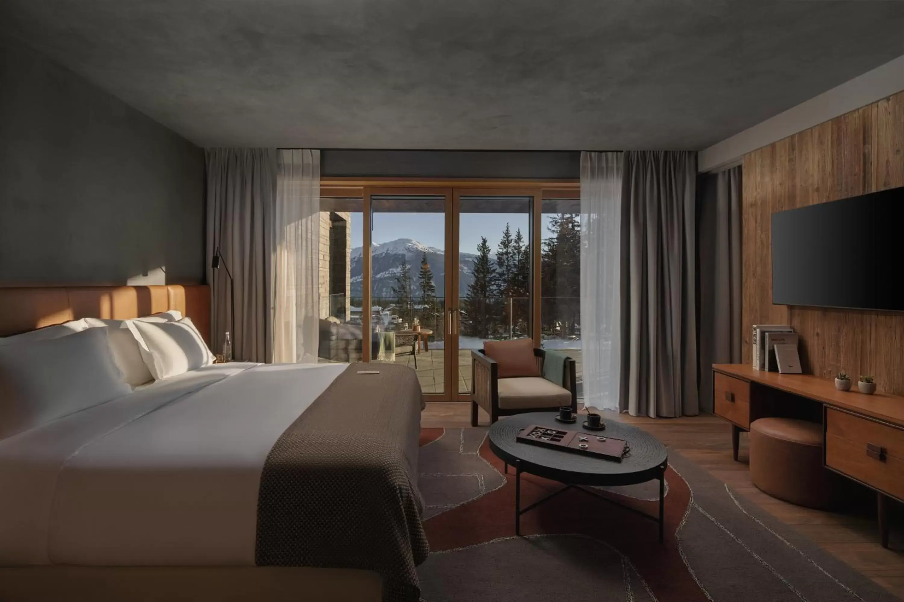 Bedroom in Six Senses Crans-Montana