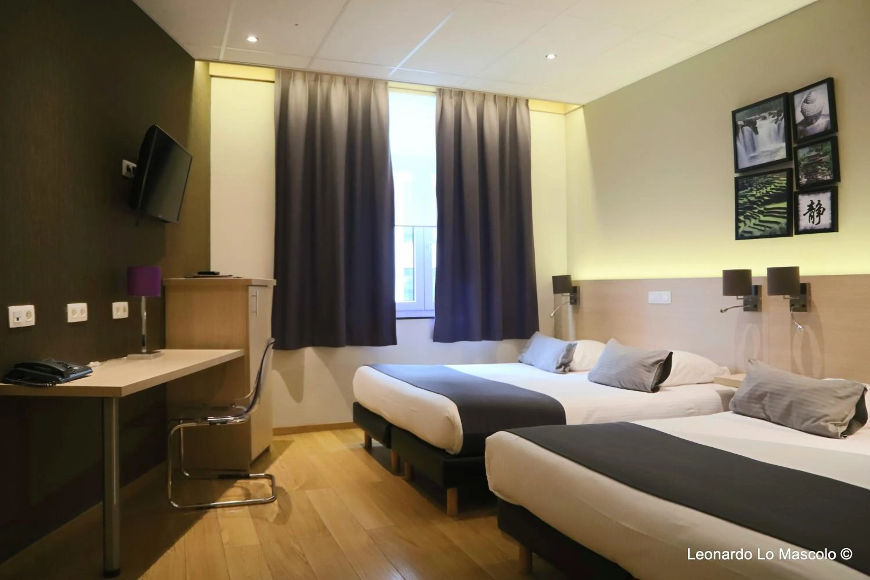 Bed in Univers Hotel Liege-Guillemins