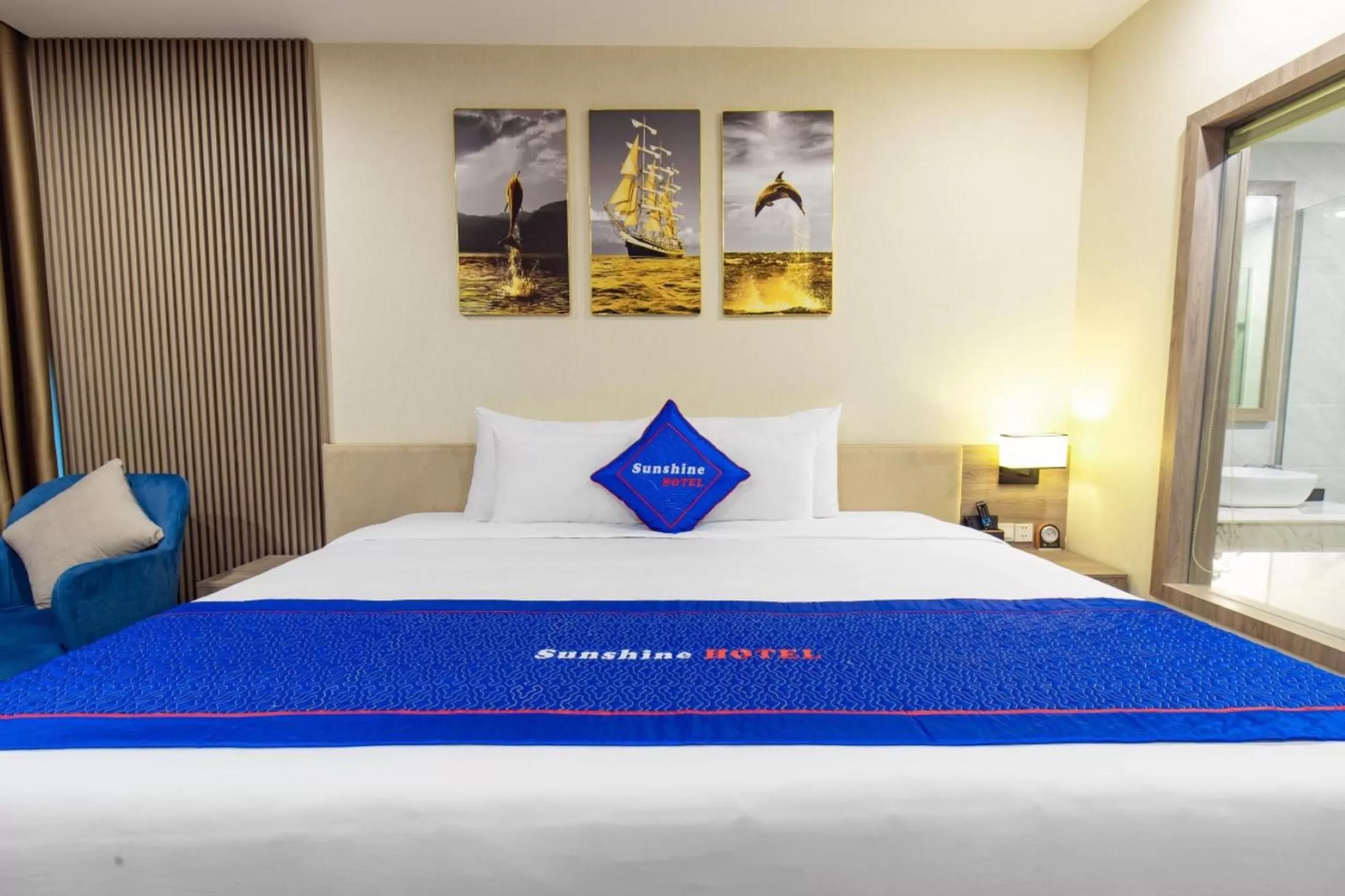 Bed in Sunshine Hotel Móng Cái