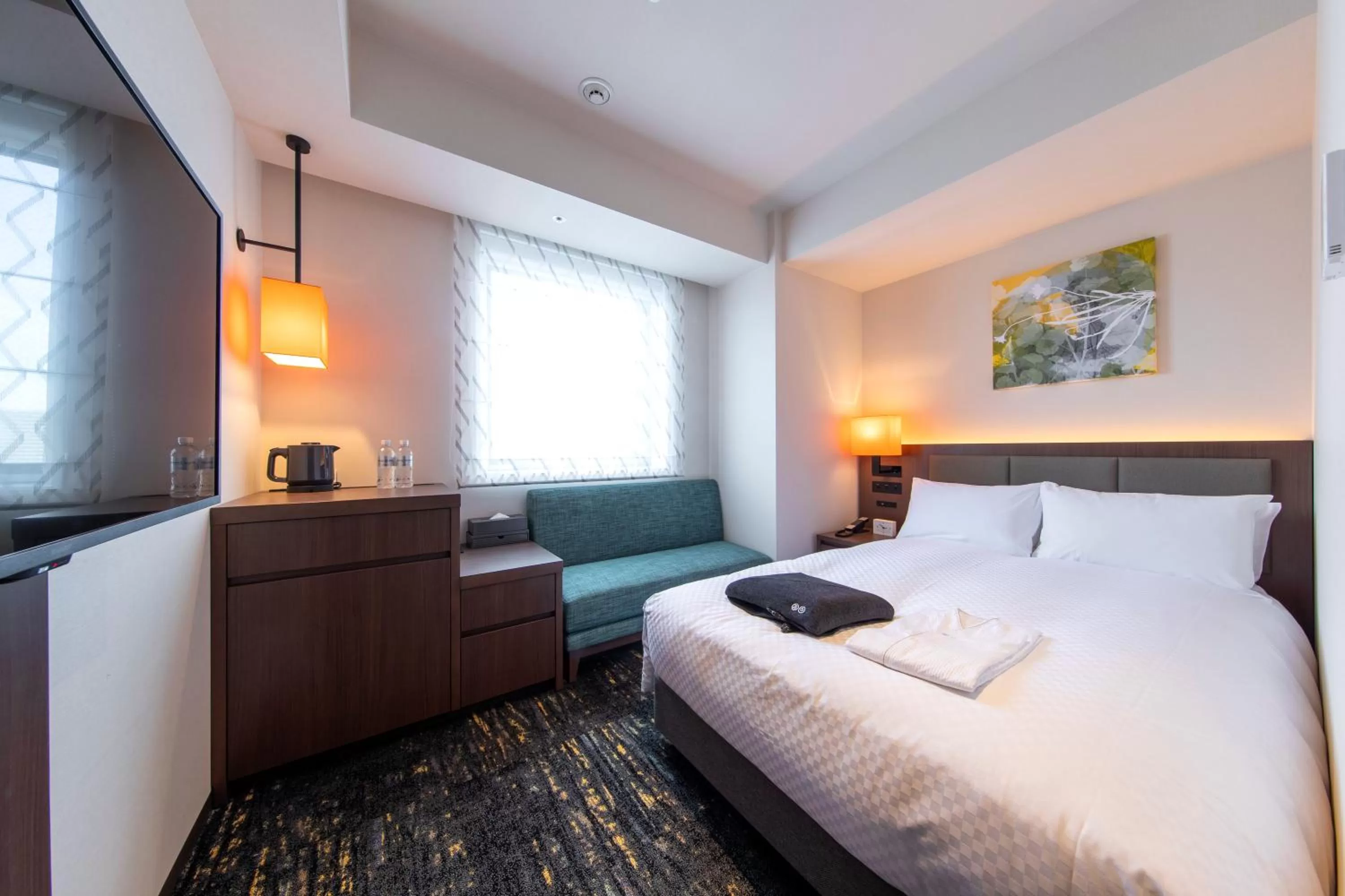 Bed in Hotel Forza Nagoya Sakae