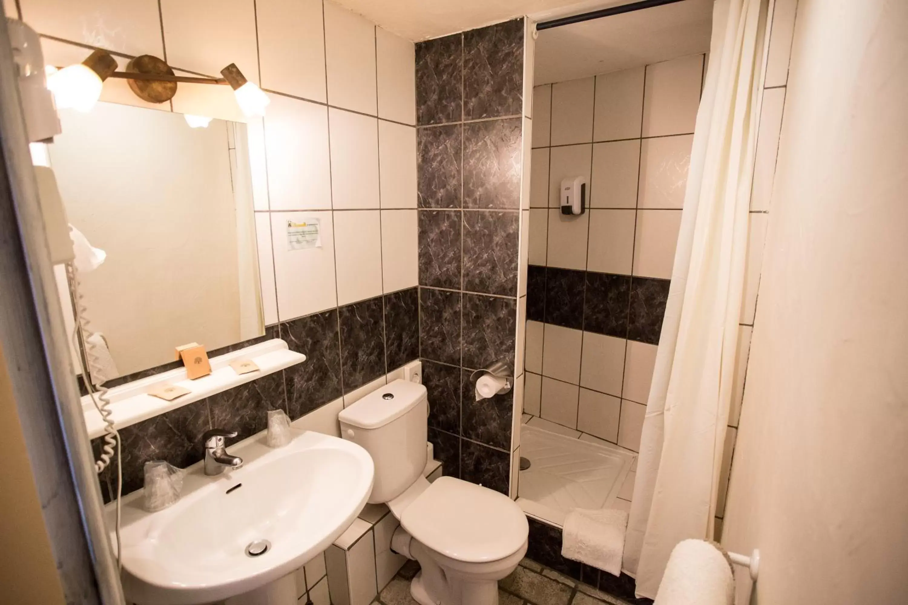 Bathroom in L'Hôtel du Terreau Logis de France