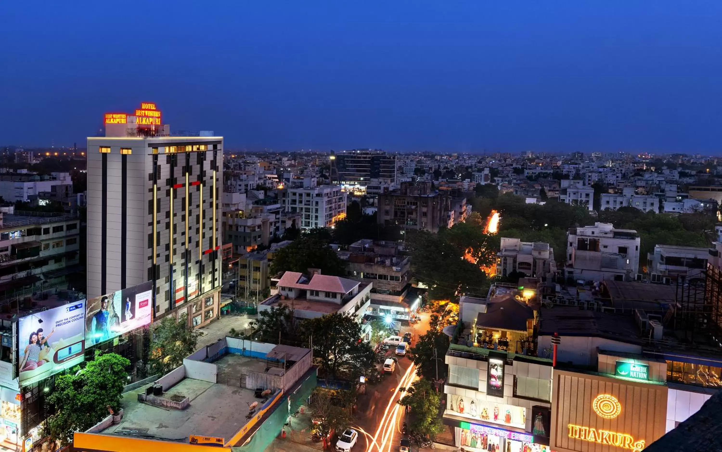 Bird's eye view, Bird's-eye View in Best Western Alkapuri