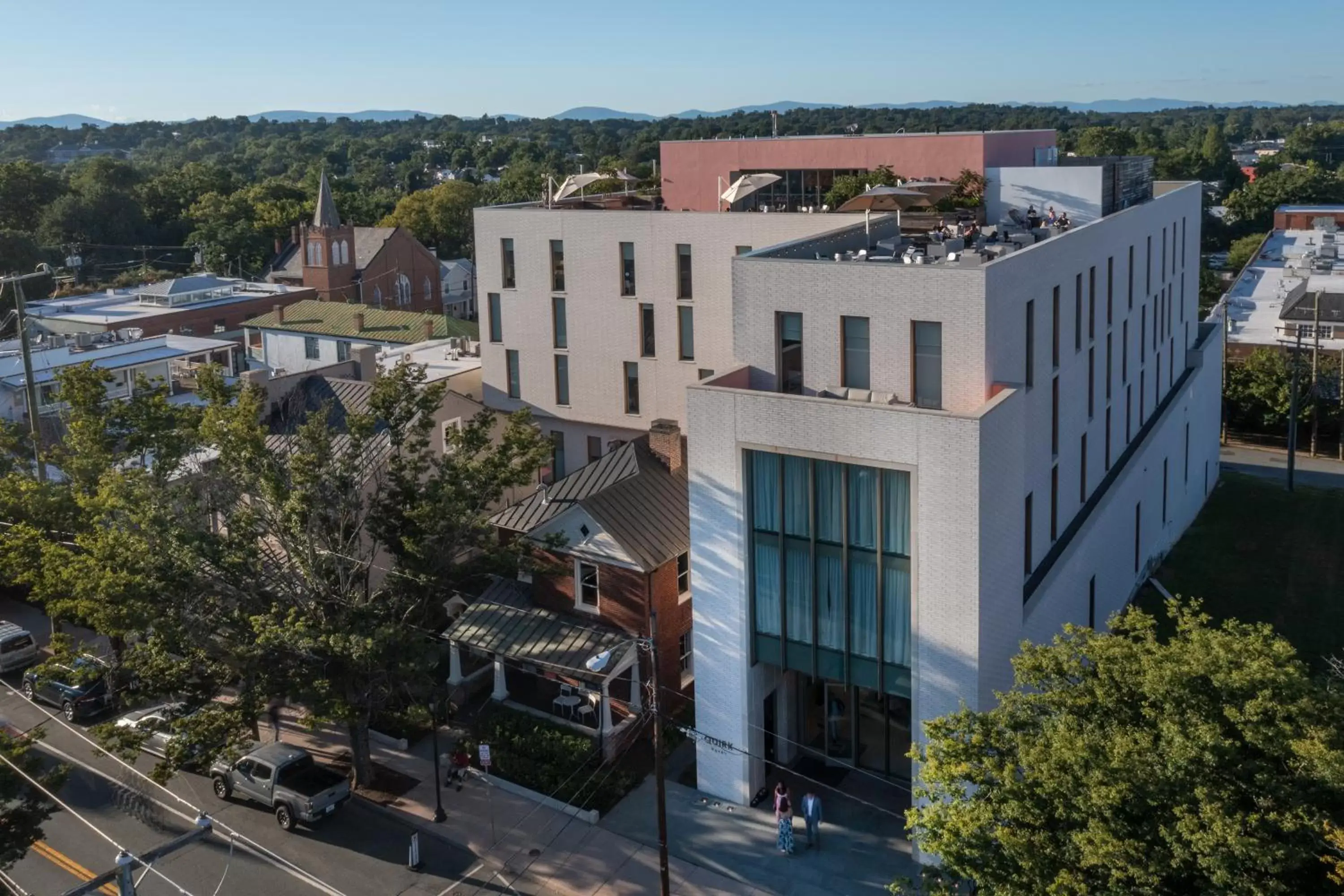 Property building, Bird's-eye View in Quirk Hotel Charlottesville