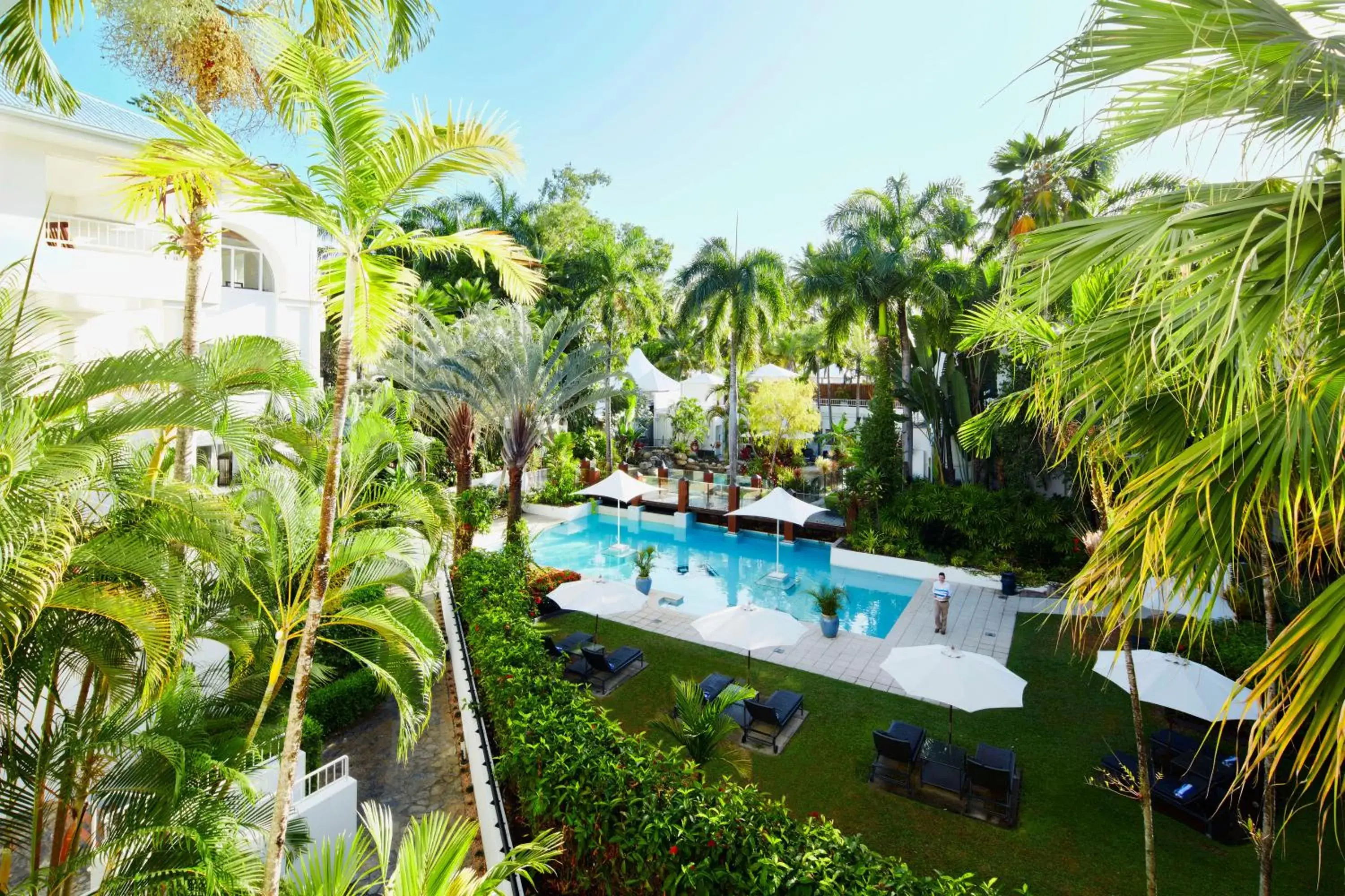 Pool view in Alamanda Palm Cove by Lancemore