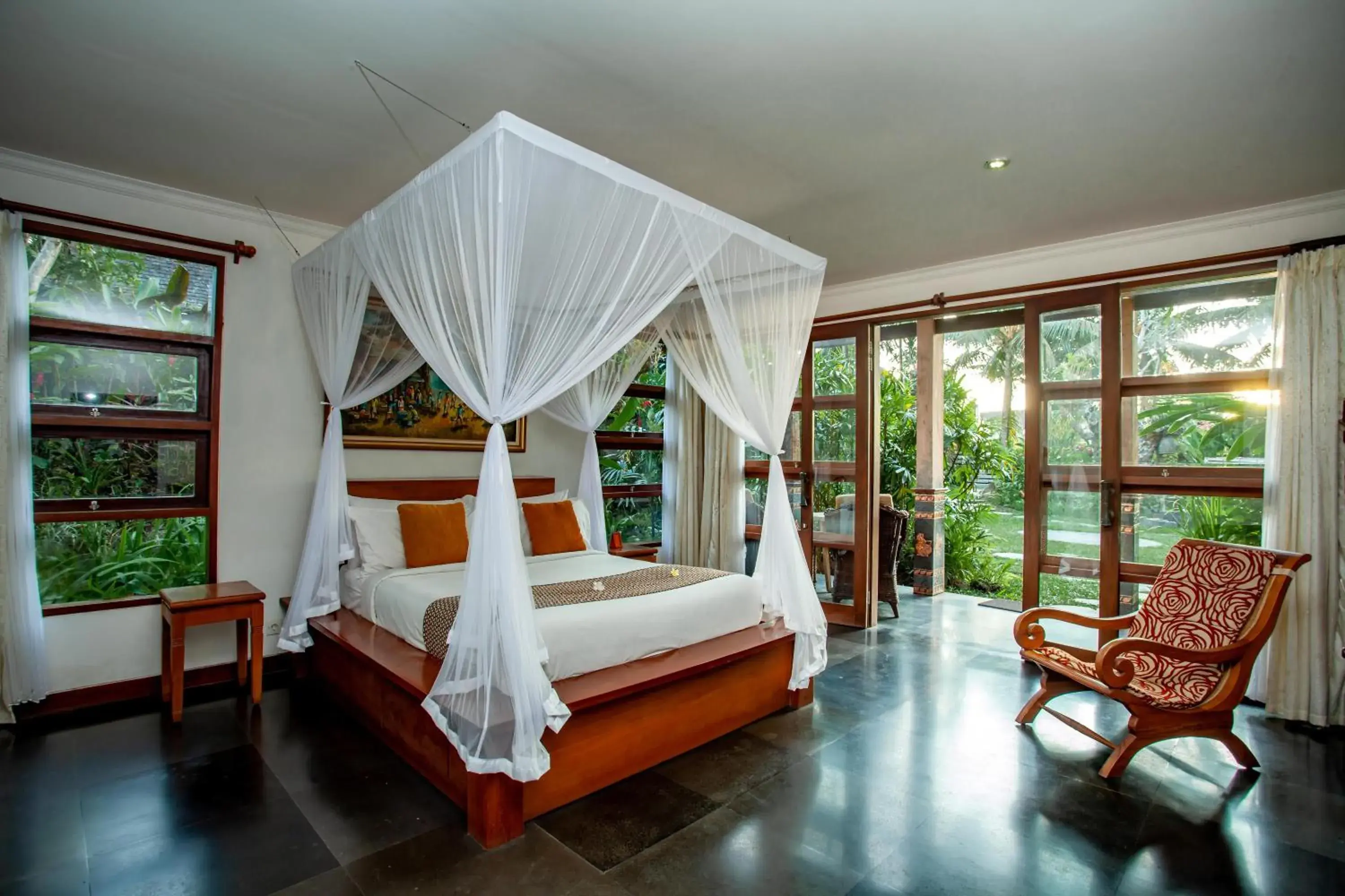 Bed in Aryaswara Villa Ubud