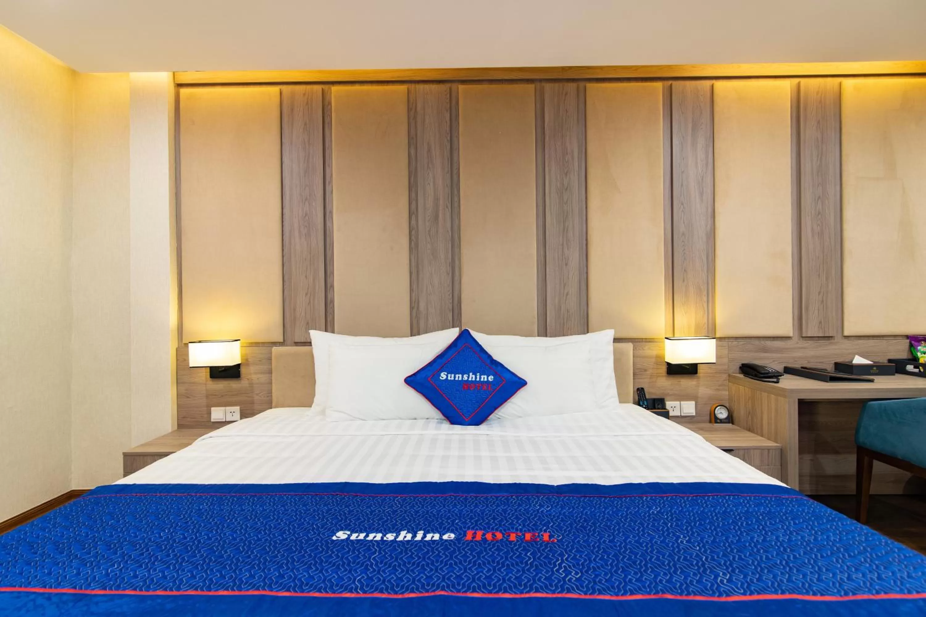 Bed in Sunshine Hotel Móng Cái