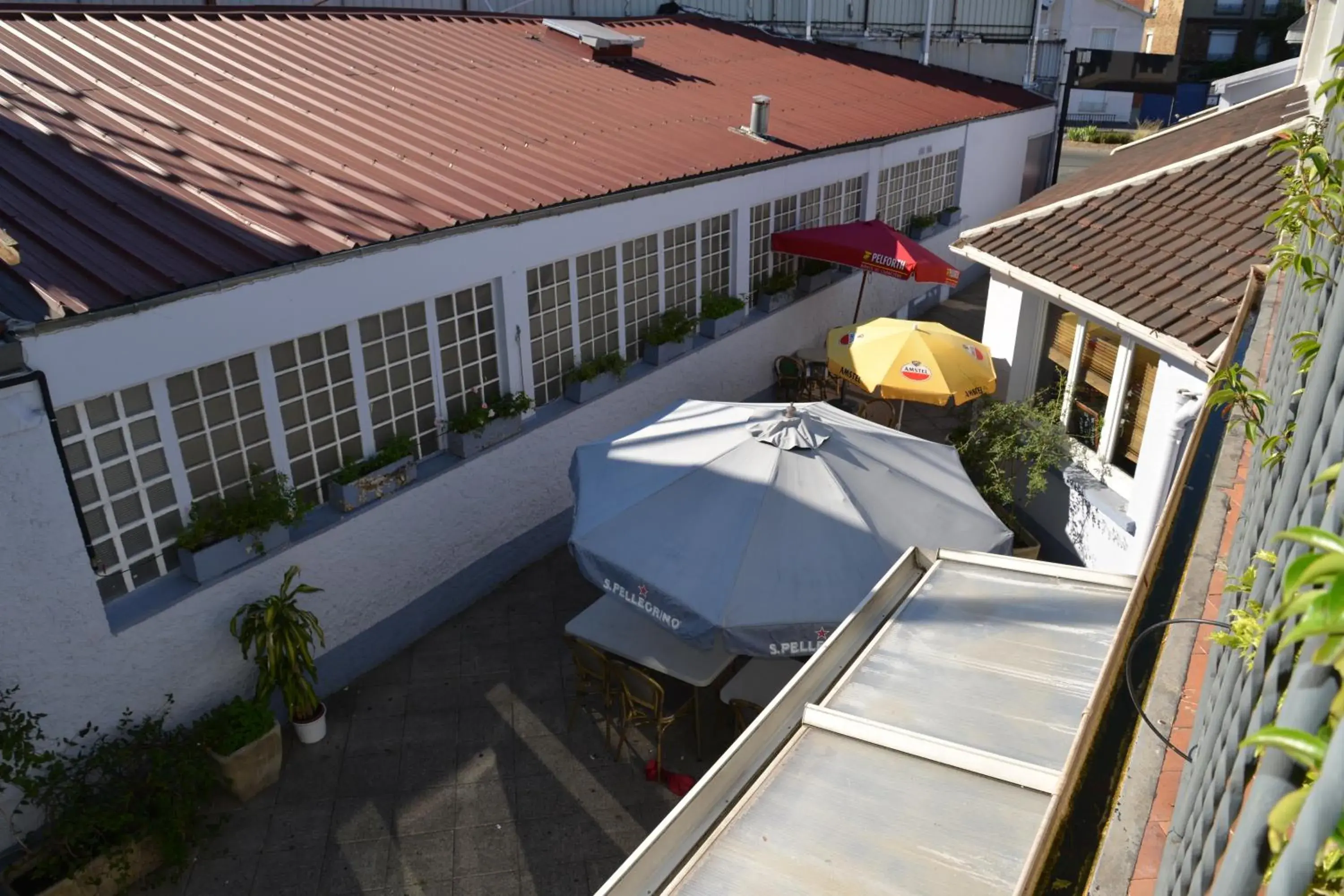 Balcony/Terrace, Pool View in Le Cheval Noir Hôtel Paris Pantin