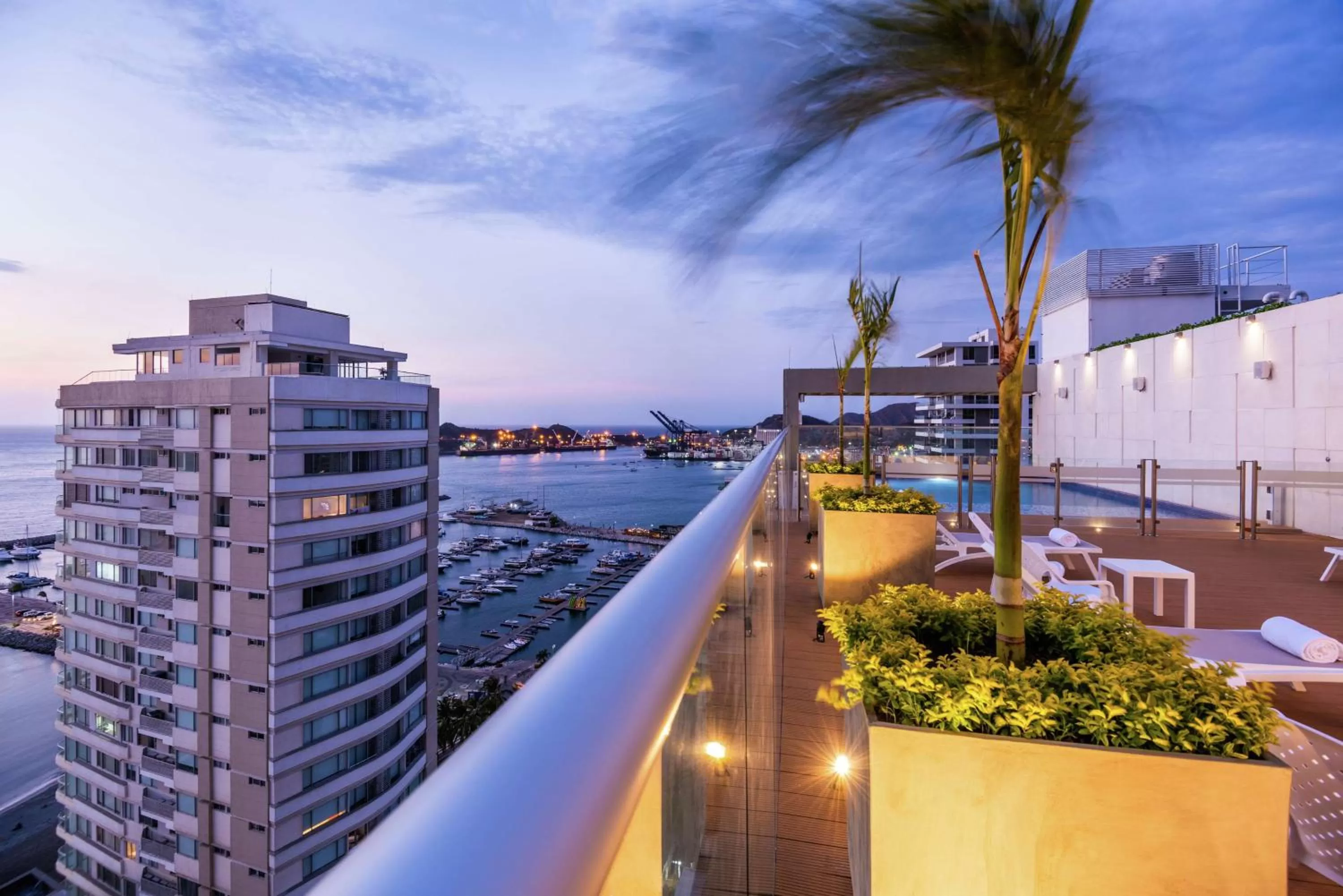 Patio in Hilton Garden Inn Santa Marta