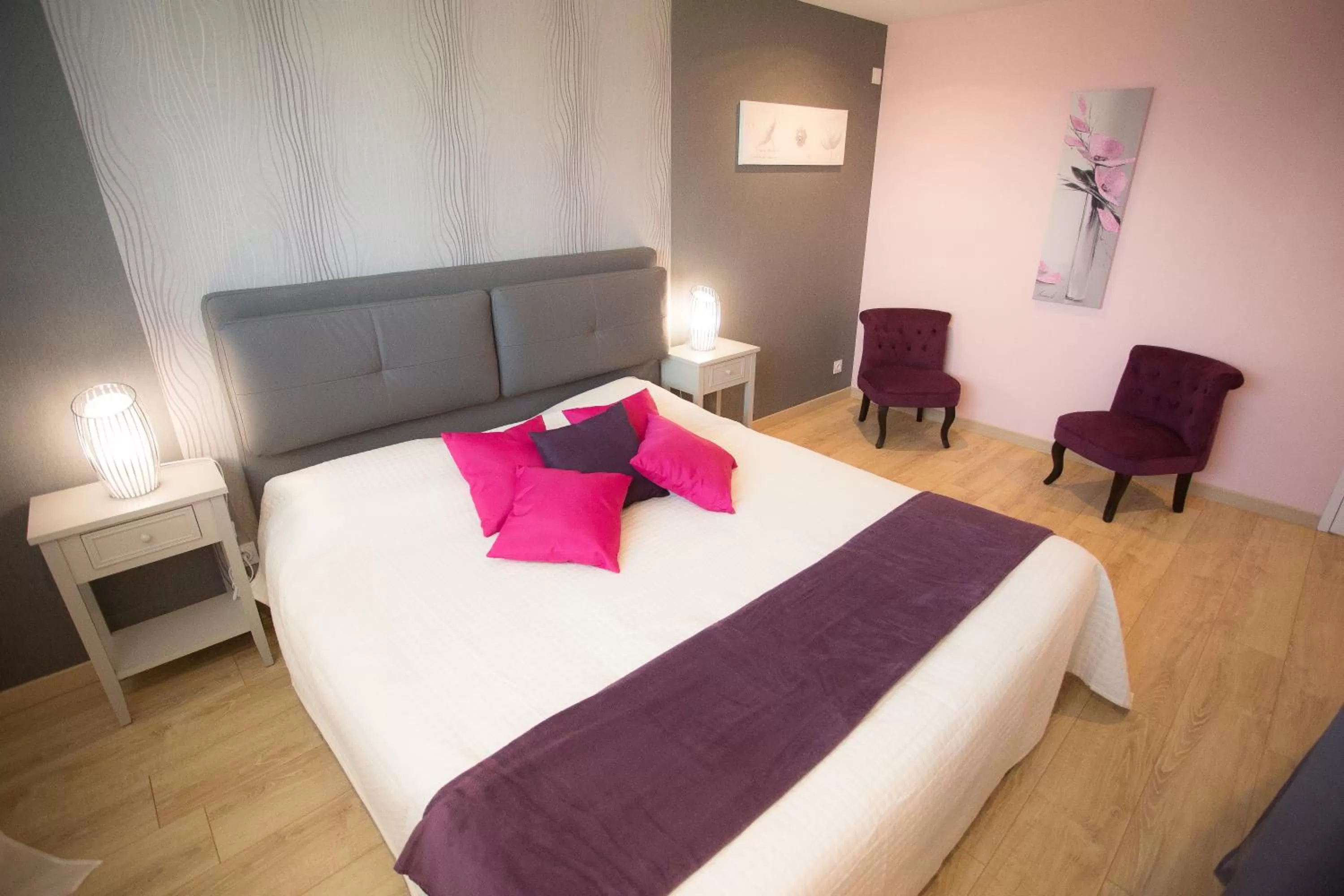 Bed in Chambre d'hôtes Les Bruyères