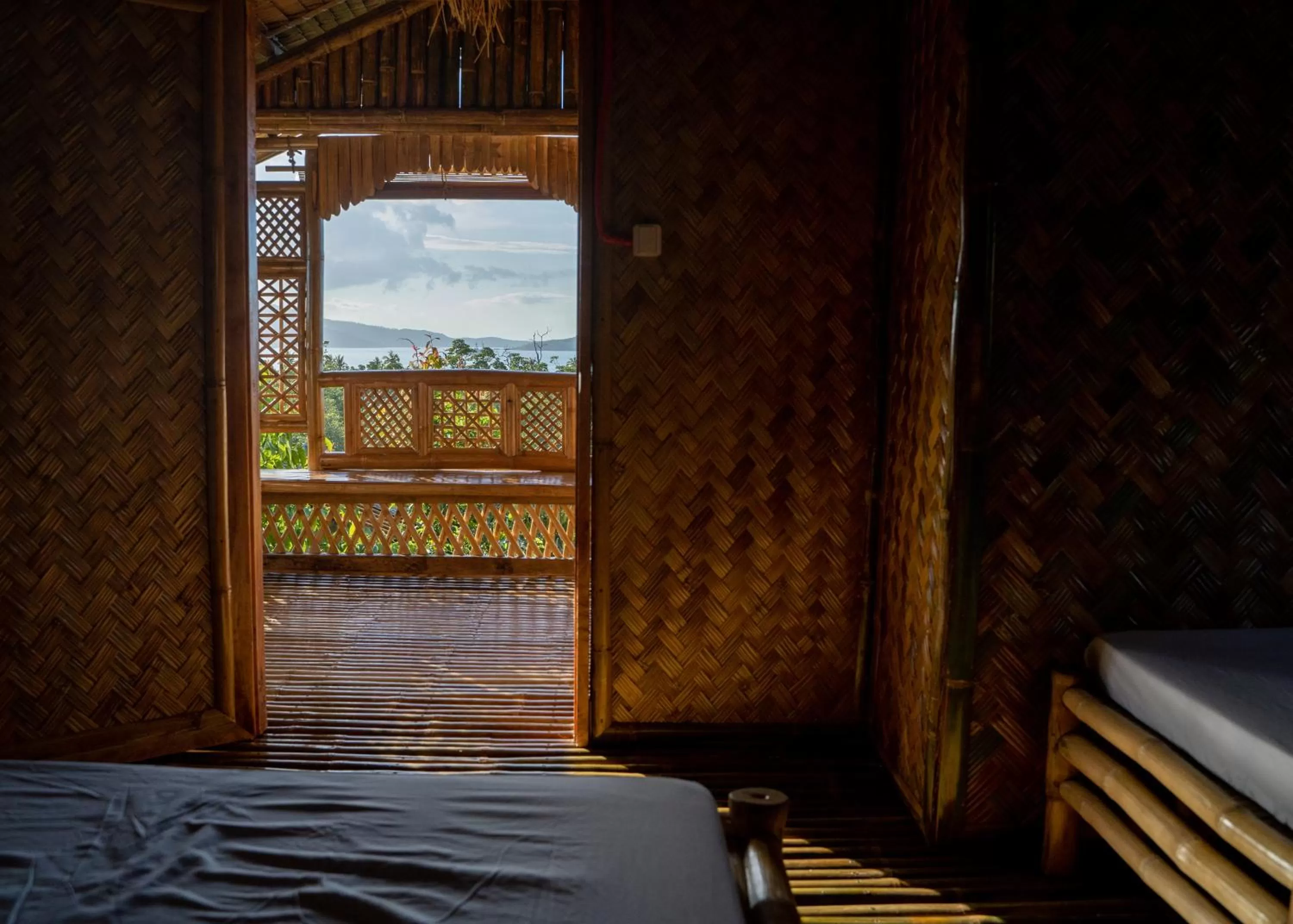 View (from property/room), Bed in Ocean Green Eco Lodge