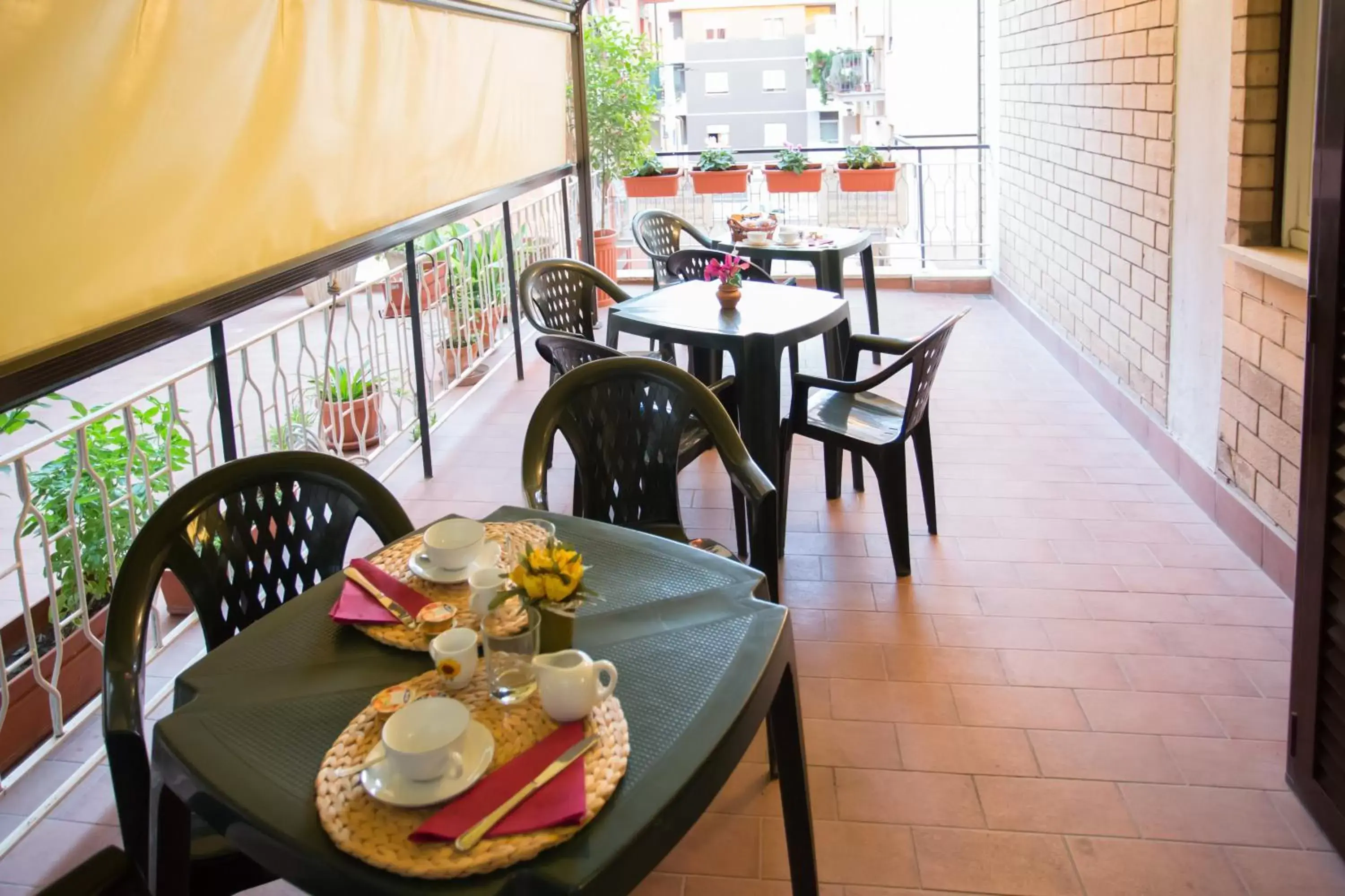 Balcony/Terrace, Restaurant/Places to Eat in B&B Villa Adriana