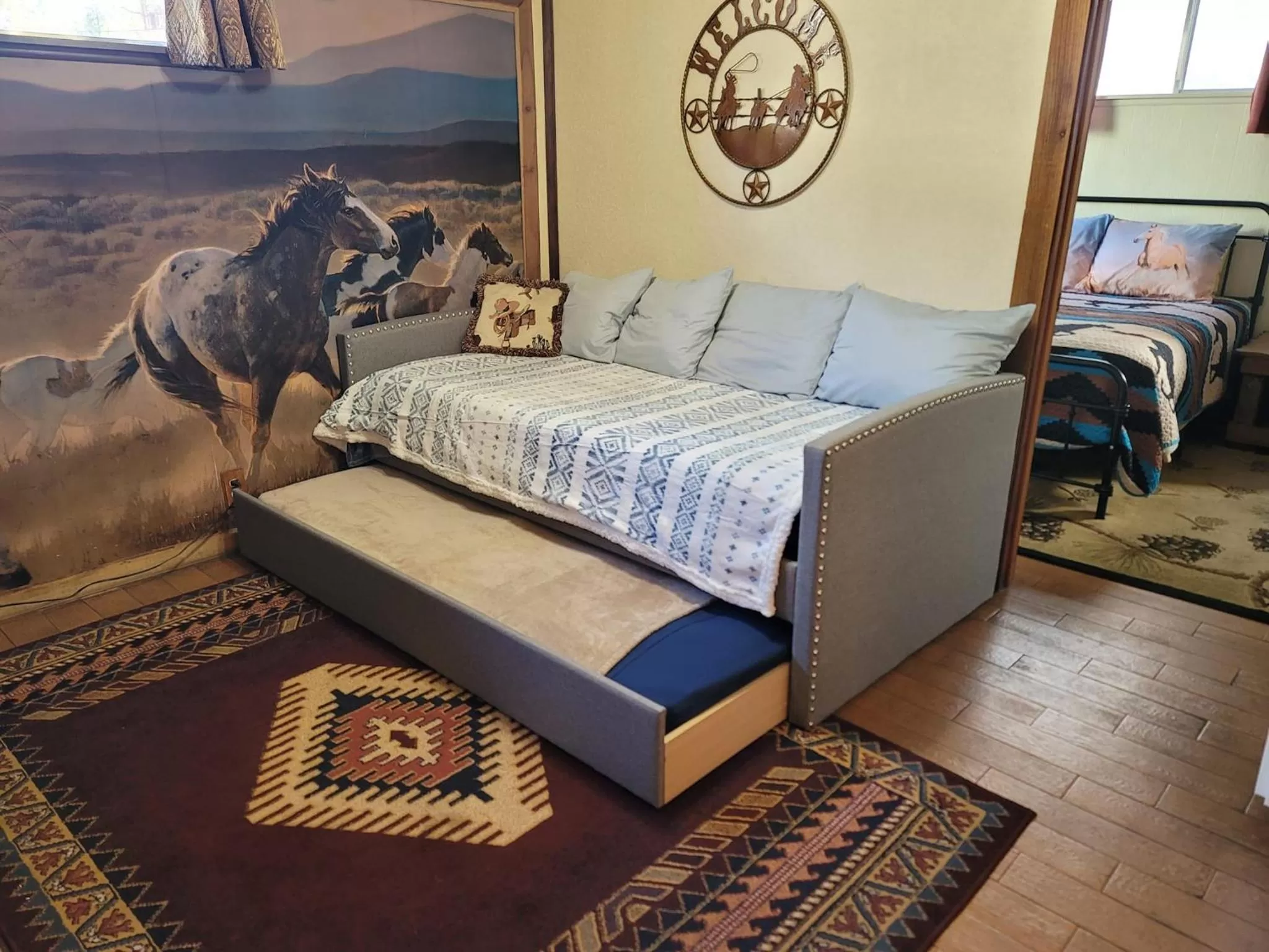 Bed in Hillcrest Suites & Cabins