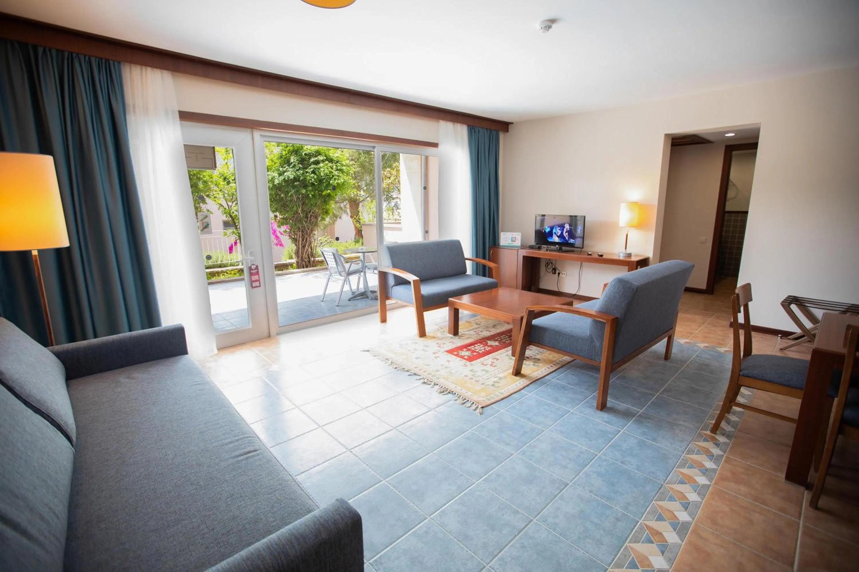 Seating area in Happy Hotel Kalkan