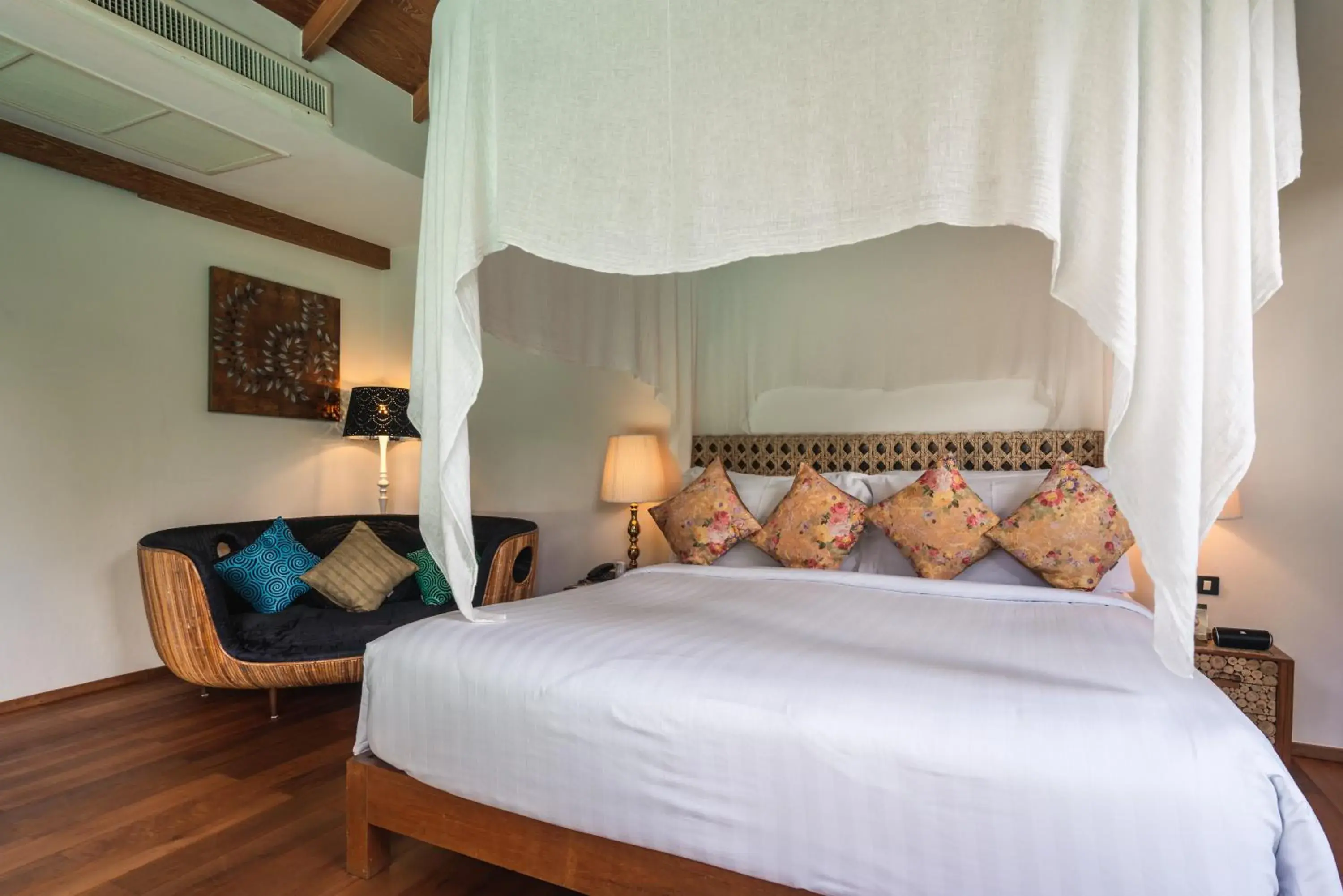 Bedroom, Bed in Tango Luxe Beach Villa, Koh Samui - SHA Extra Plus
