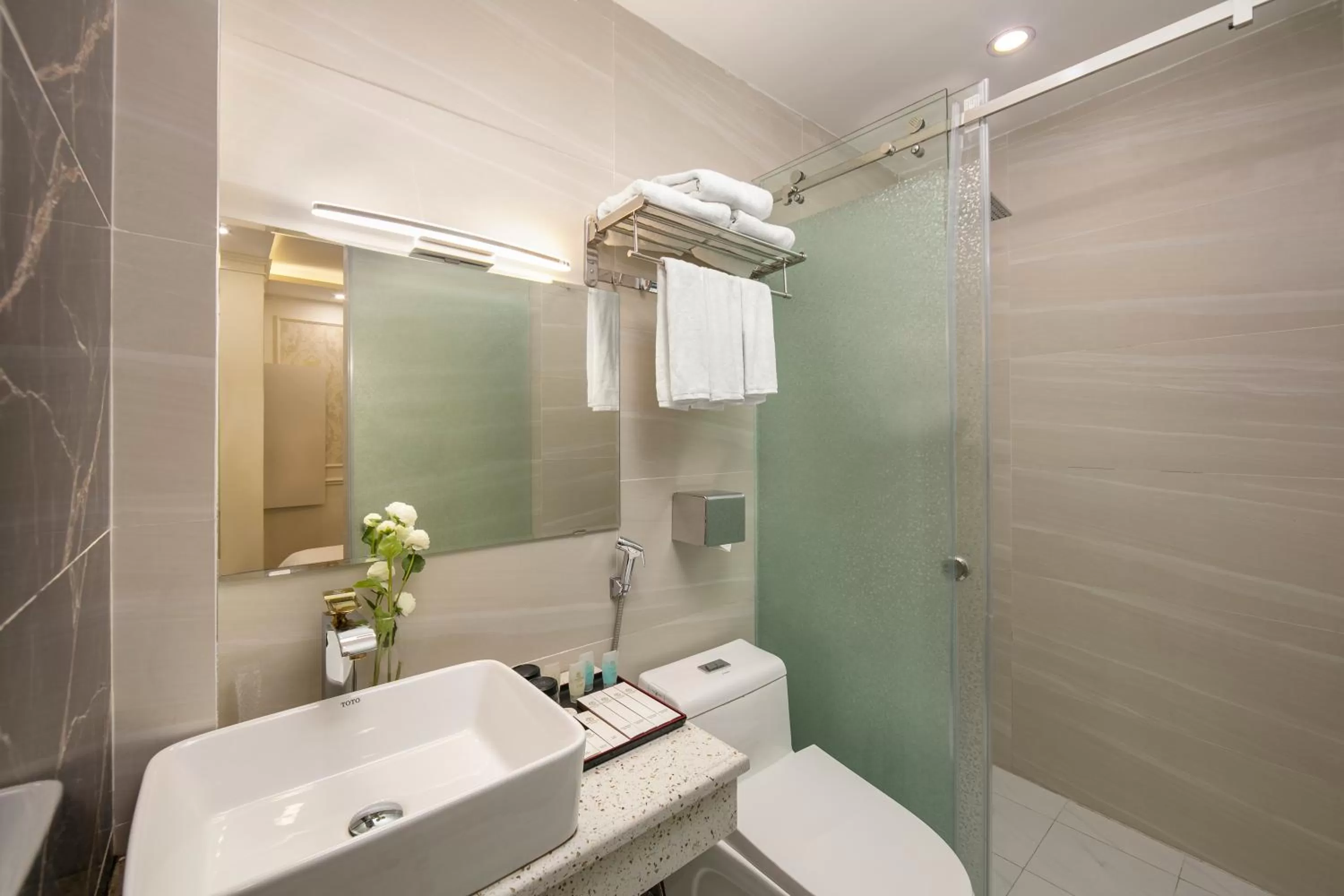 Shower in TrangTrang Boutique Hotel