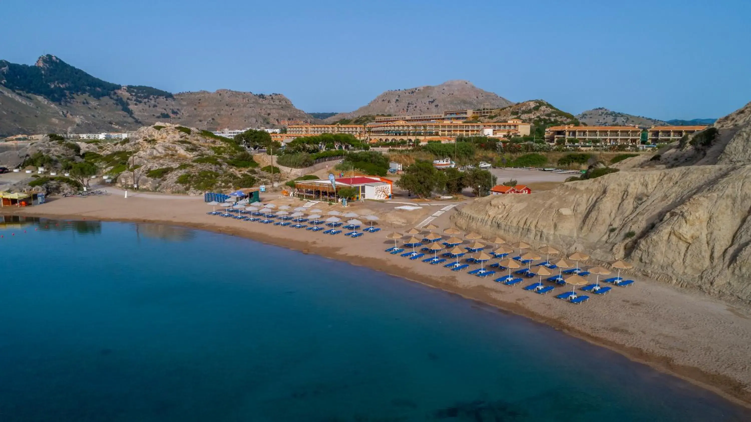 Beach, Bird's-eye View in Leonardo Kolymbia Resort Rhodes