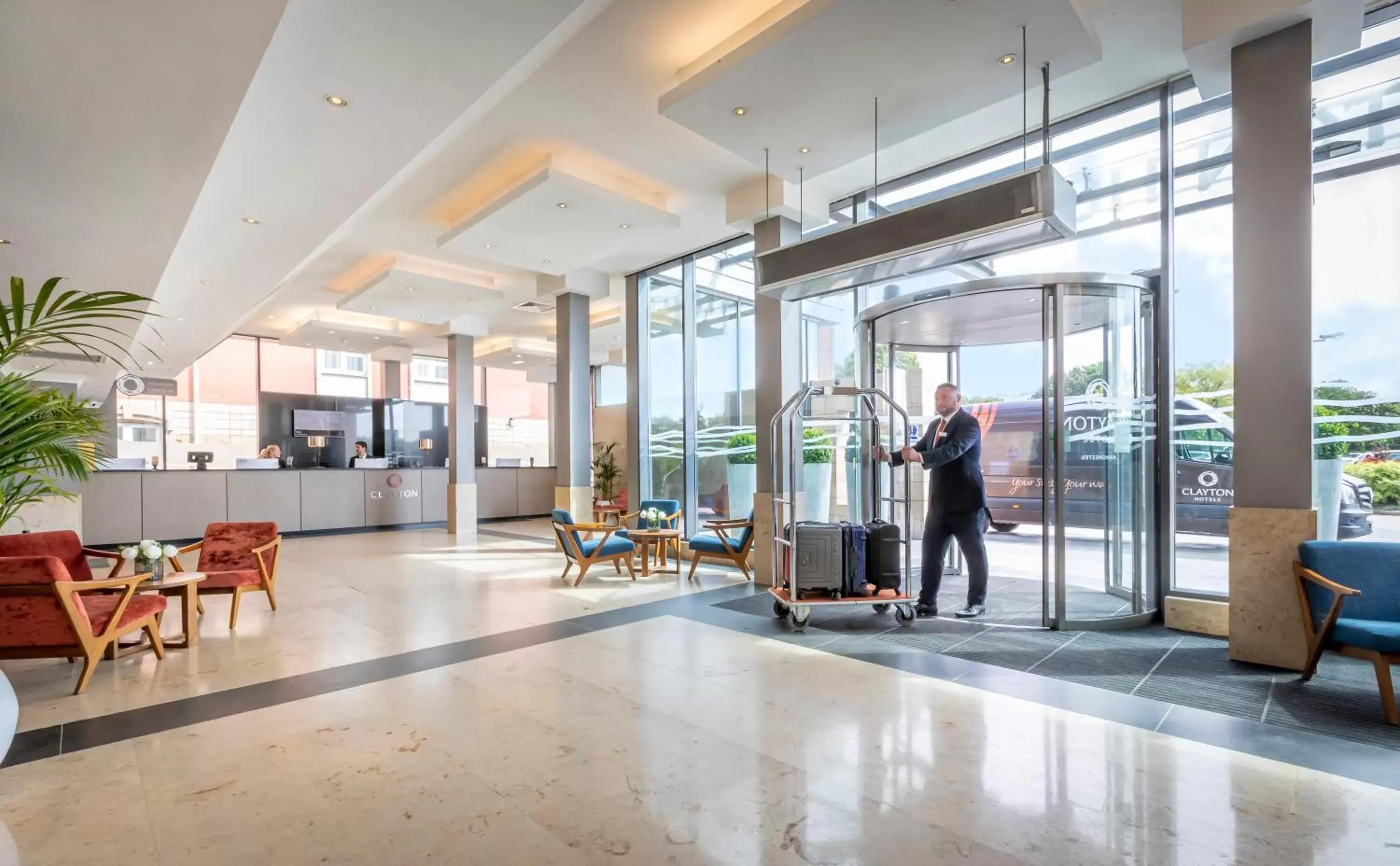Lobby or reception in Clayton Hotel, Manchester Airport