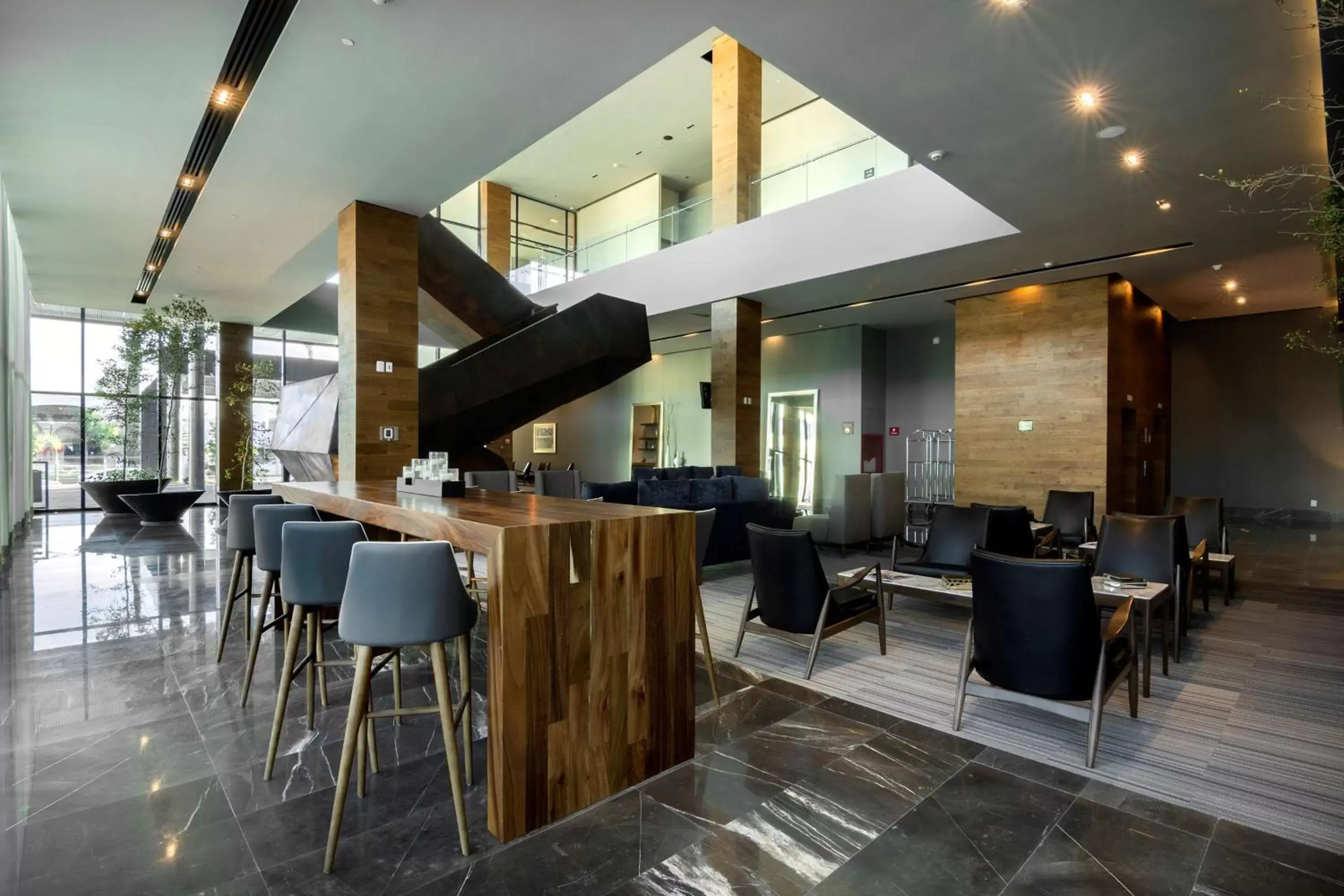 Lobby or reception, Lounge/Bar in Hilton Garden Inn Aguascalientes