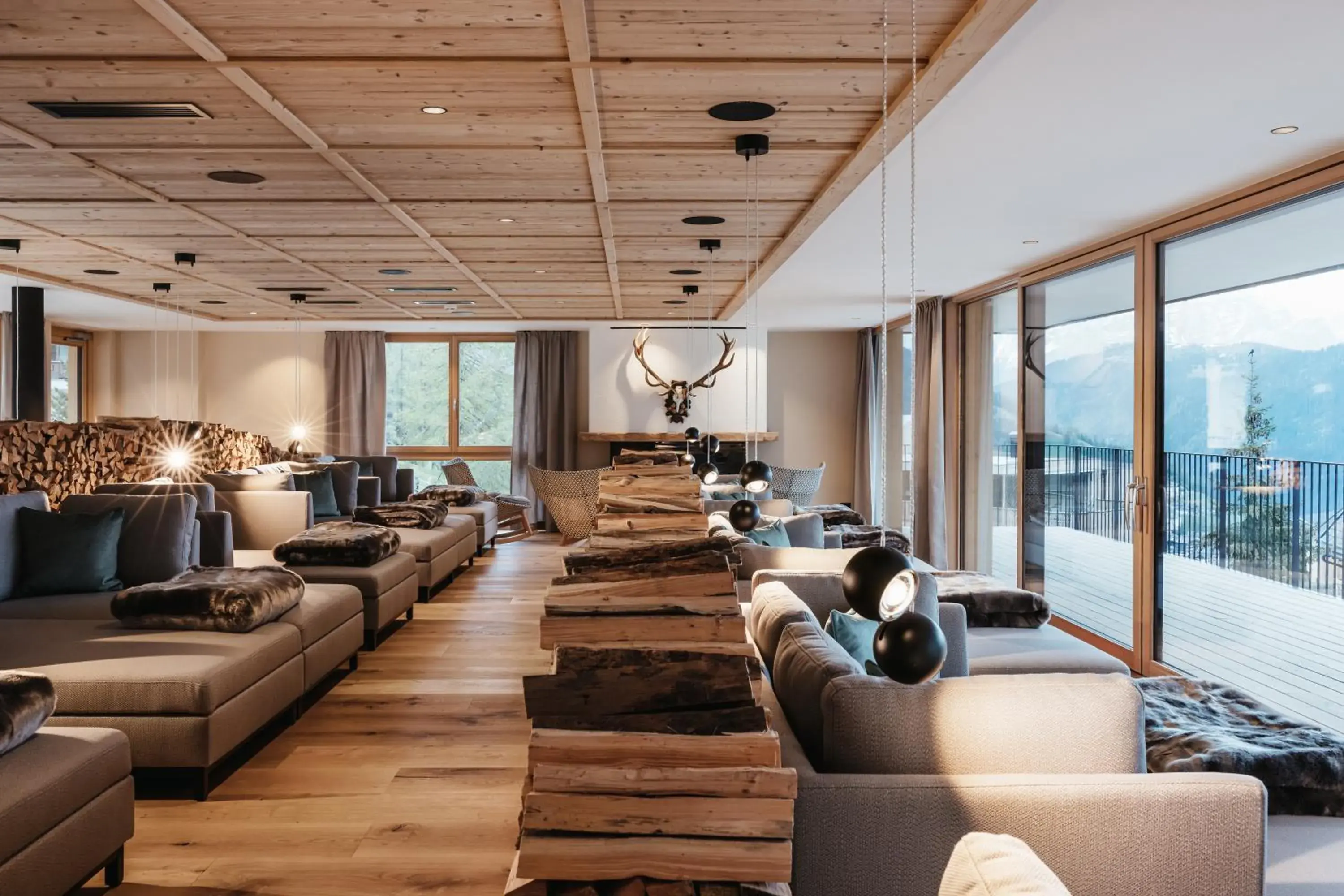 Lounge or bar in Kolfuschgerhof Mountain Resort