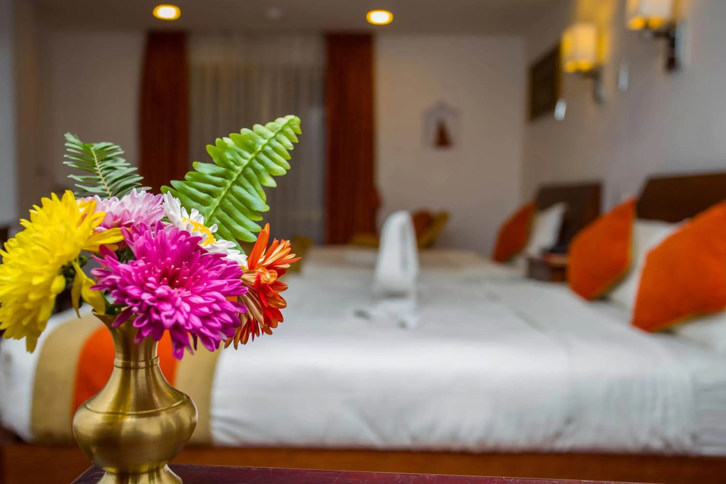 Decorative detail, Bed in Apsara Boutique Hotel Decorative detail, Bed in Apsara Boutique Hotel