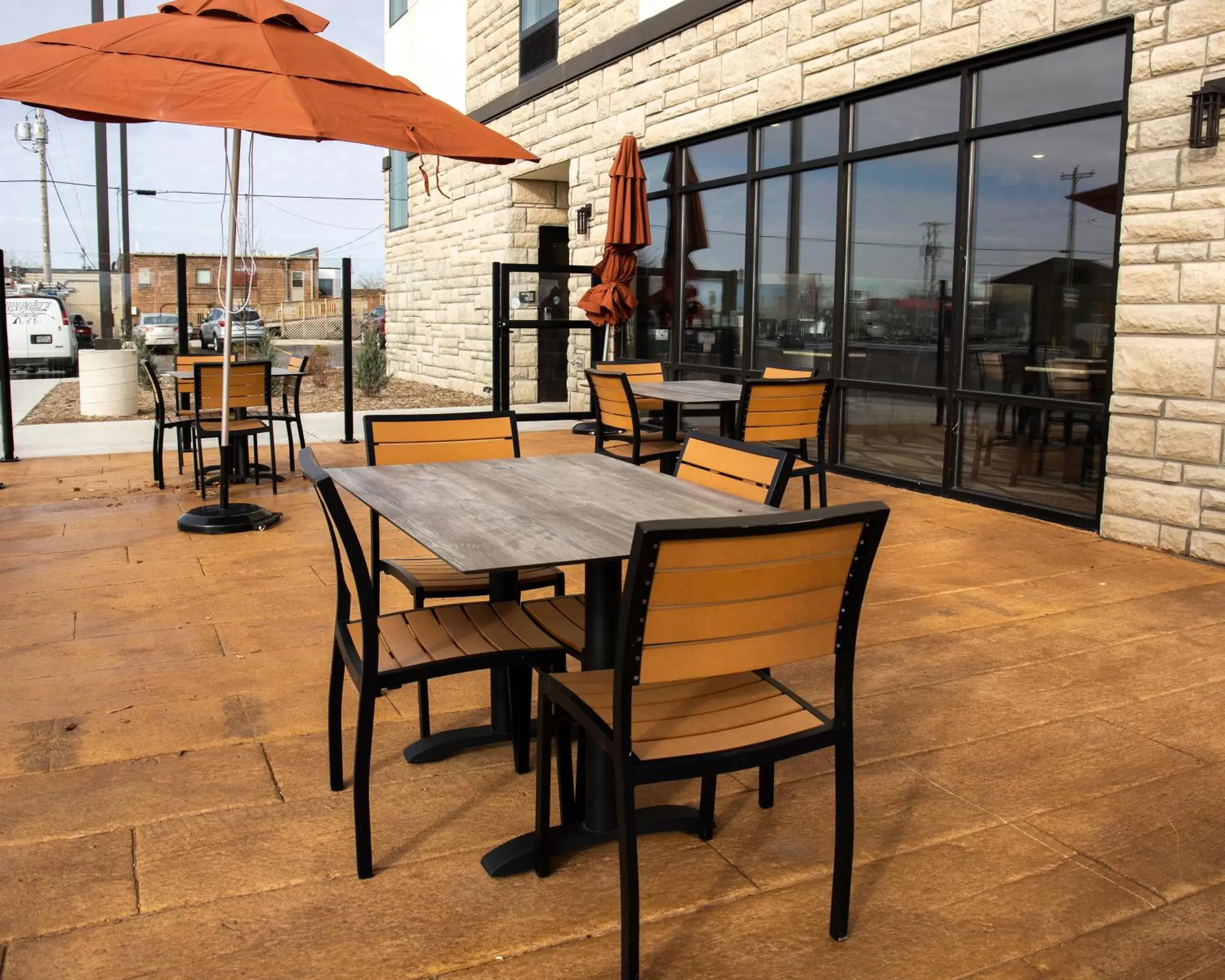 Patio in Cobblestone Hotel & Suites - Two Rivers