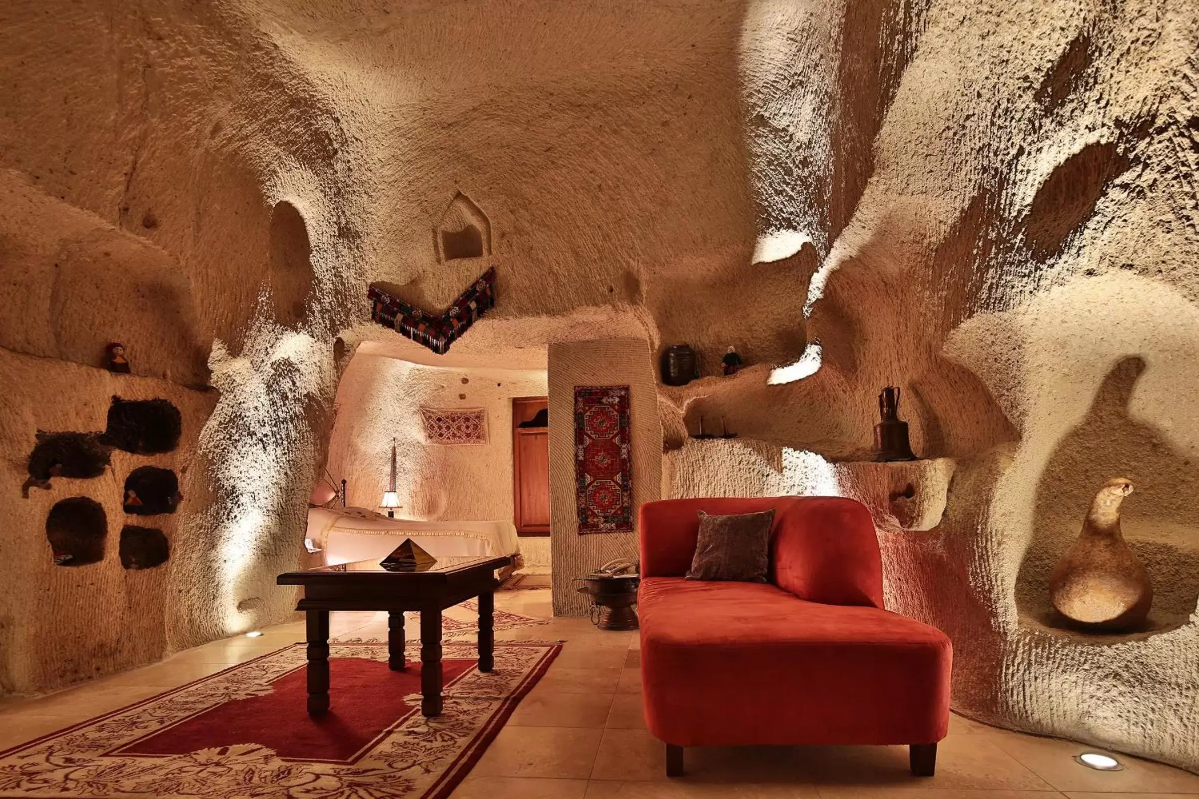 Living room, Seating Area in Cappadocia Cave Suites