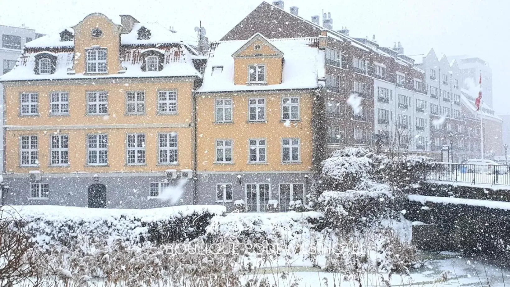 Property building, Winter in Podewils Old Town Gdansk