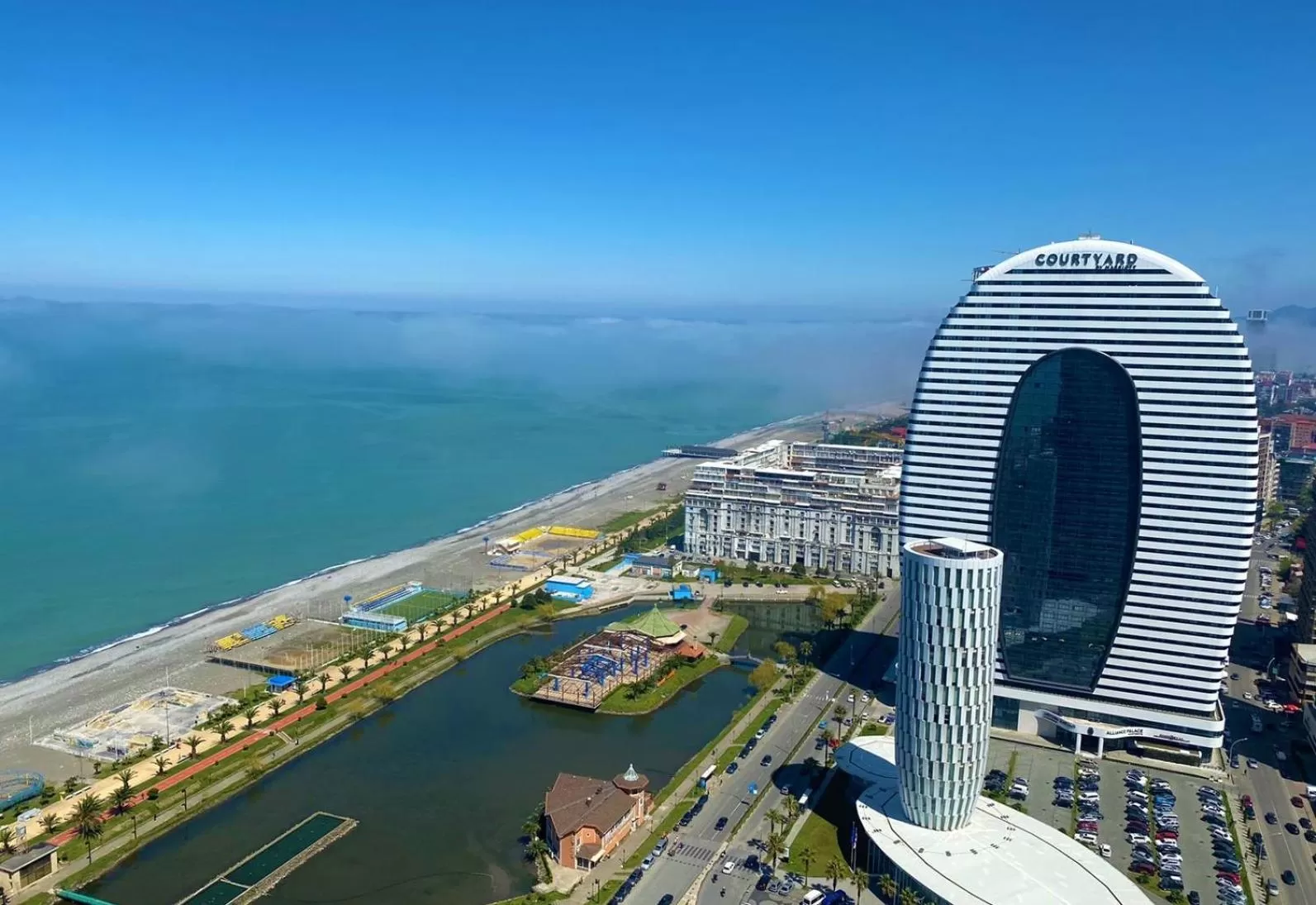 View (from property/room), Bird's-eye View in Orbi City Batumi With Sea View