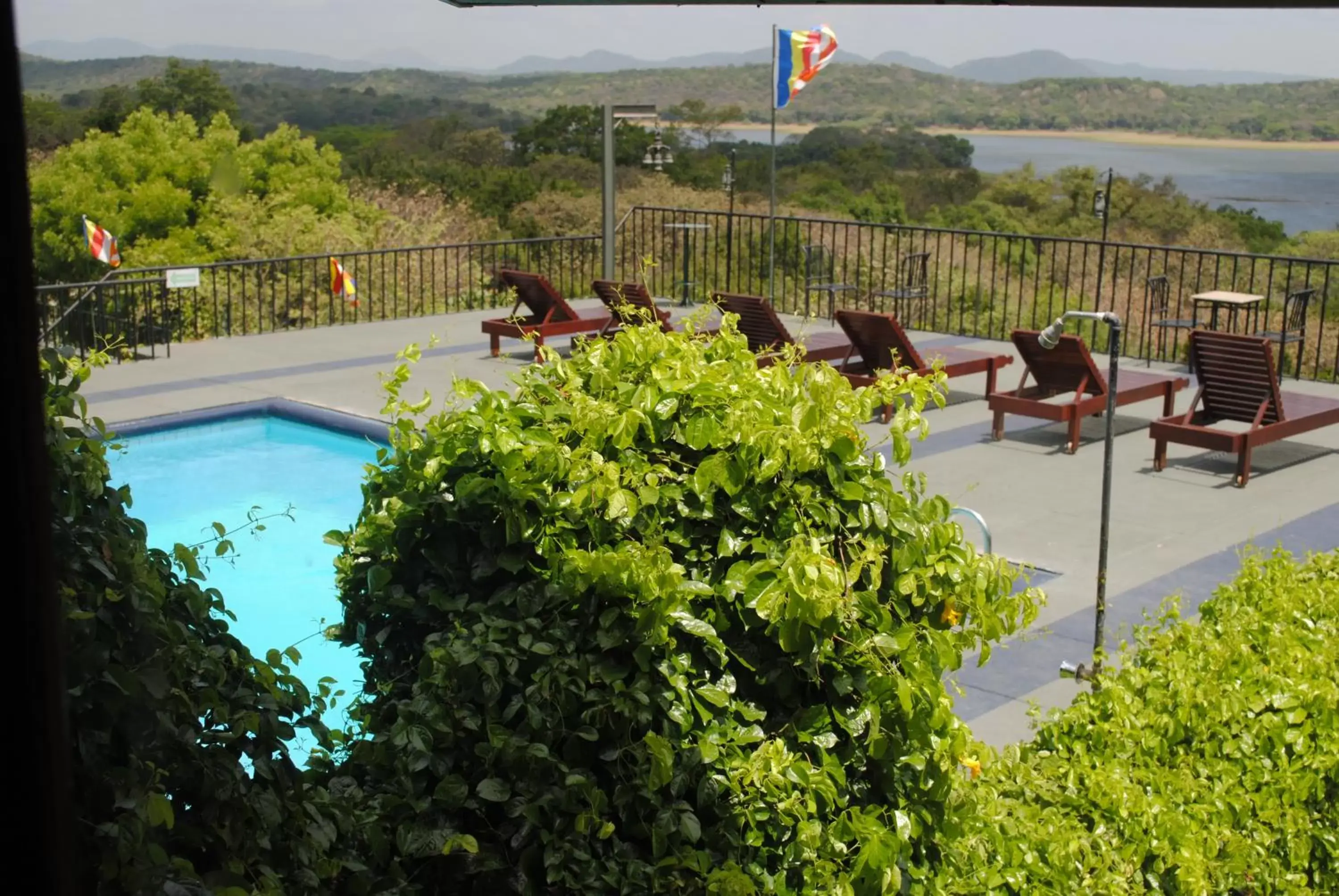 Balcony/Terrace, Pool View in Giritale Hotel