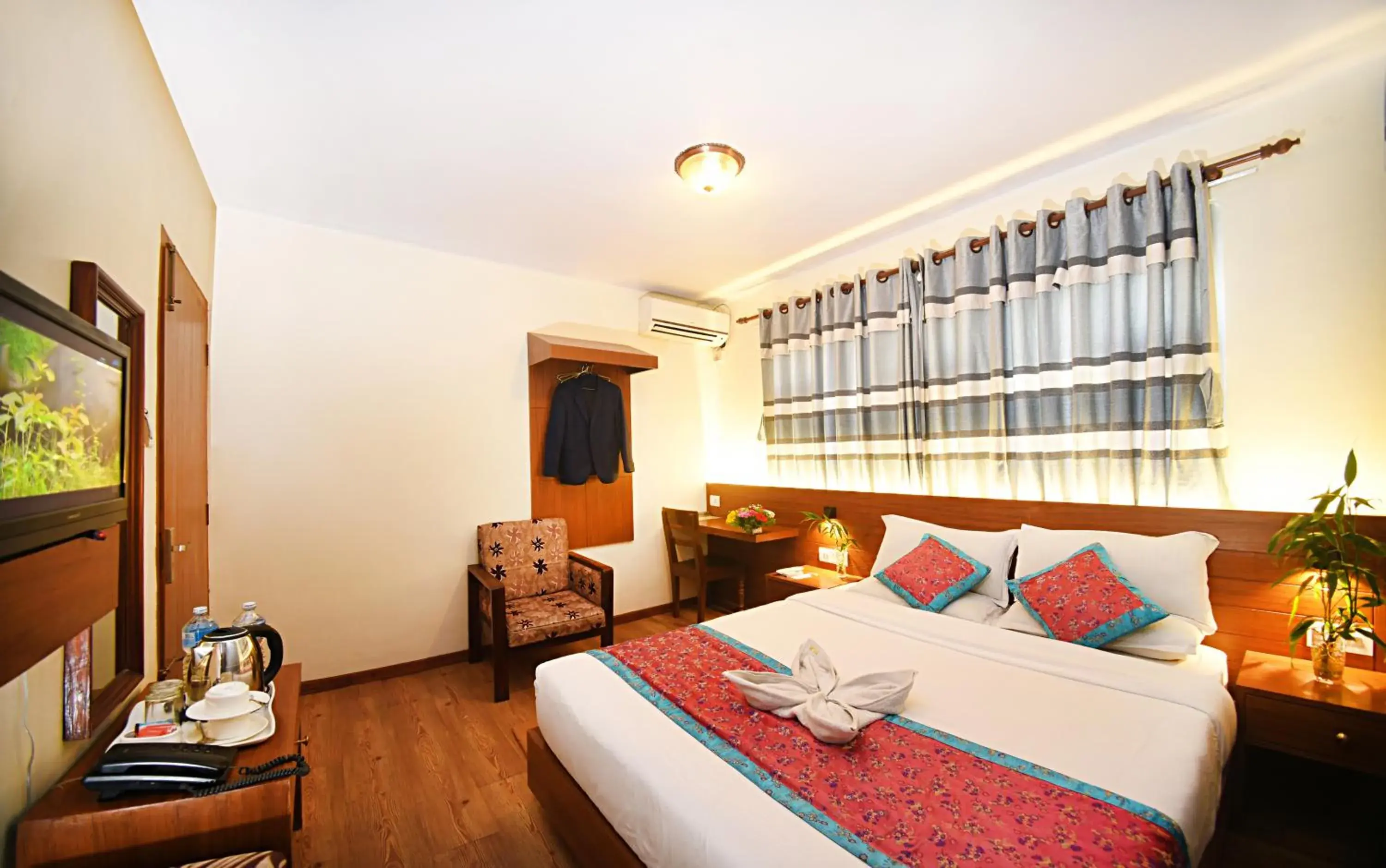 Bed in Hotel Amaryllis Kathmandu
