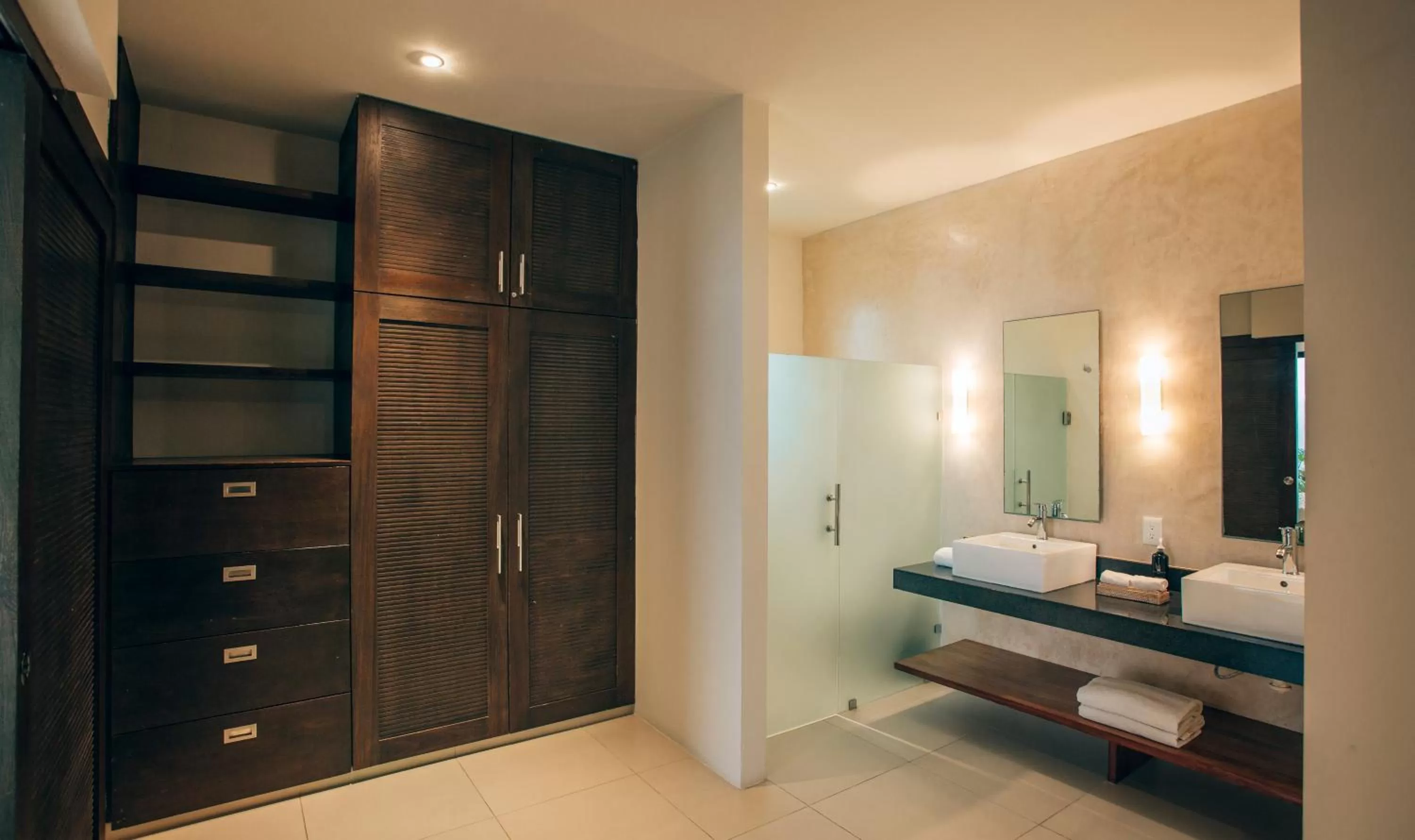 Bathroom, Bed in Orchid House Tulum Jungle